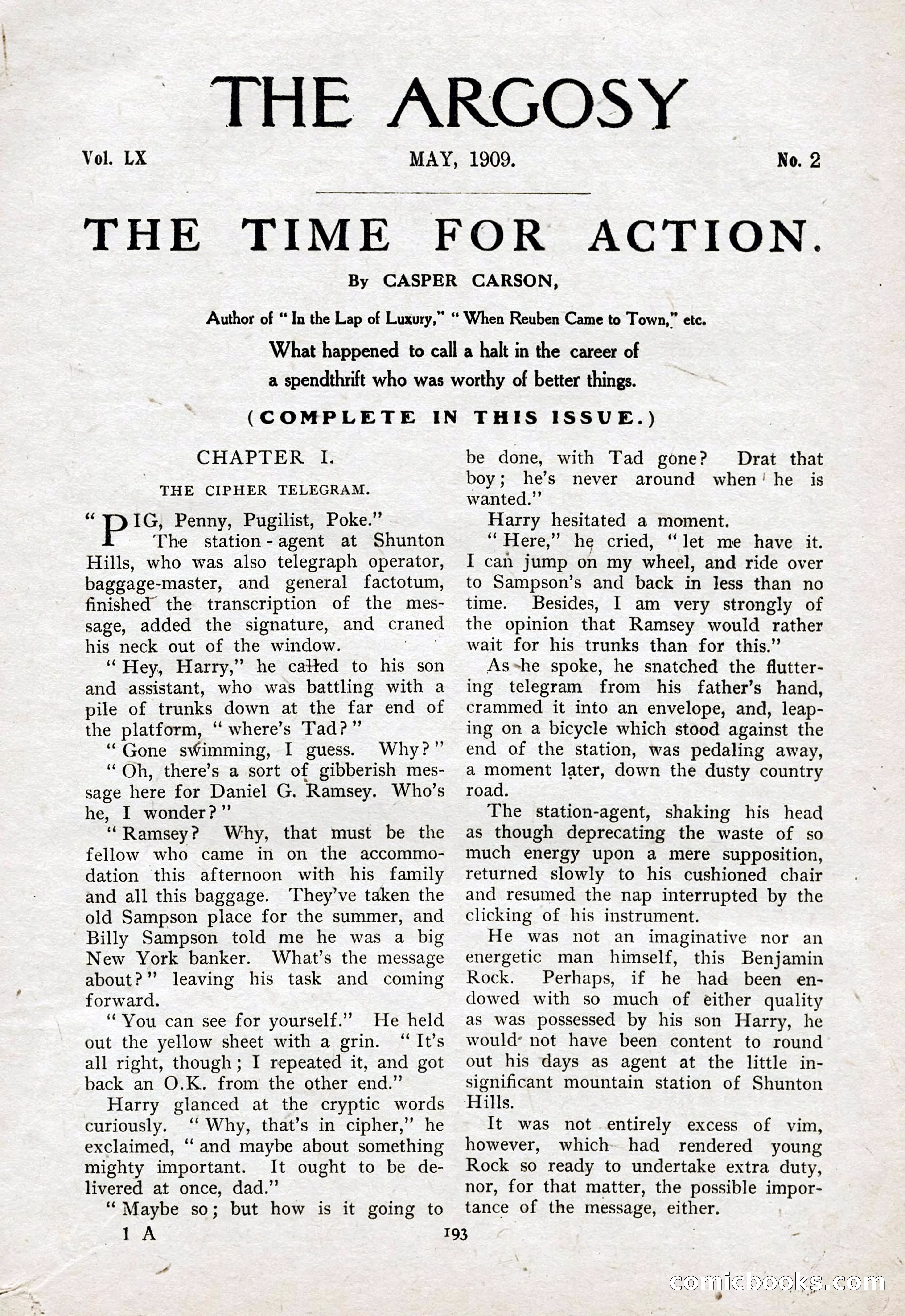 The Argosy for May — page 6 of 227