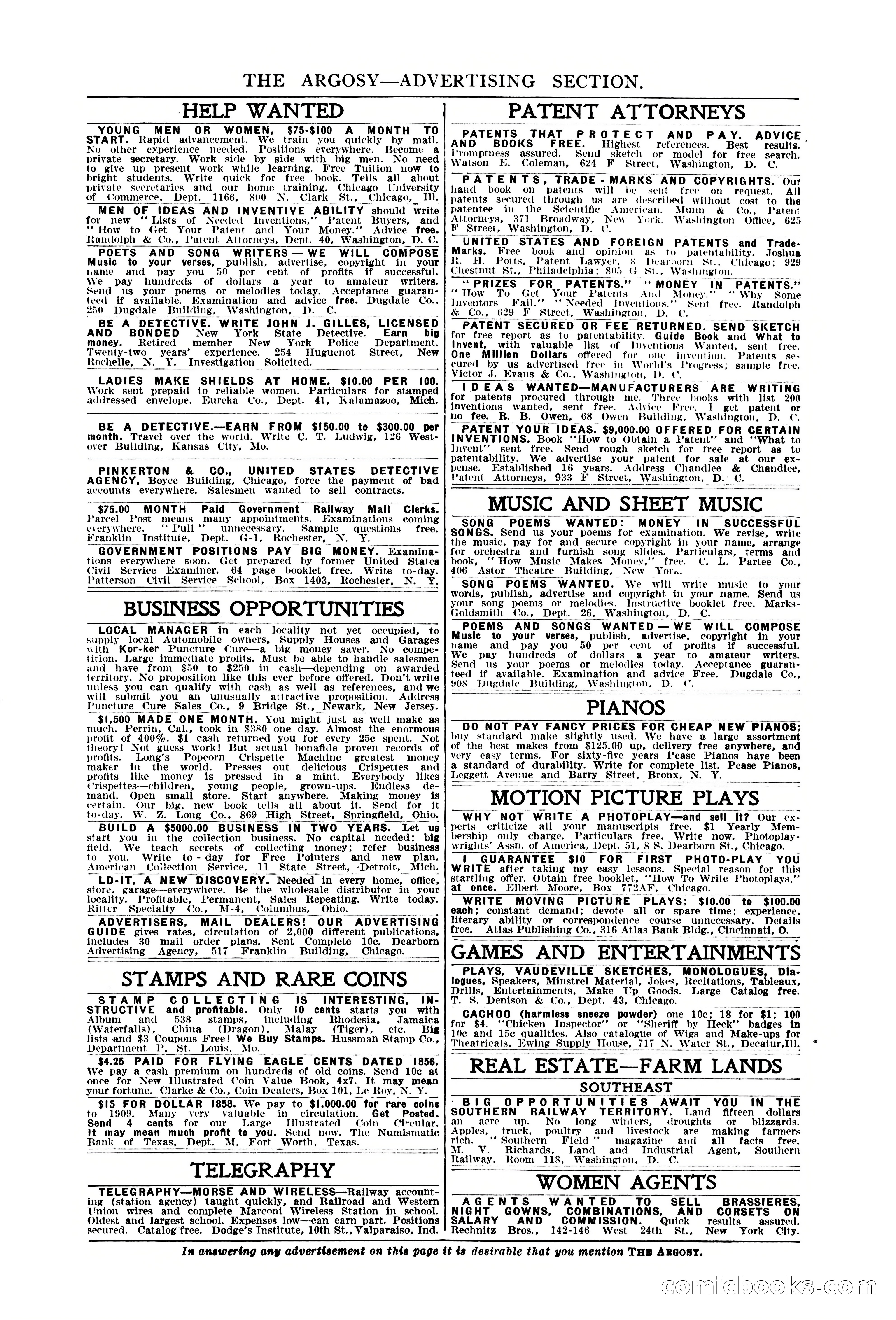 The Argosy, Vol. 76, No. 3 — page 7 of 266