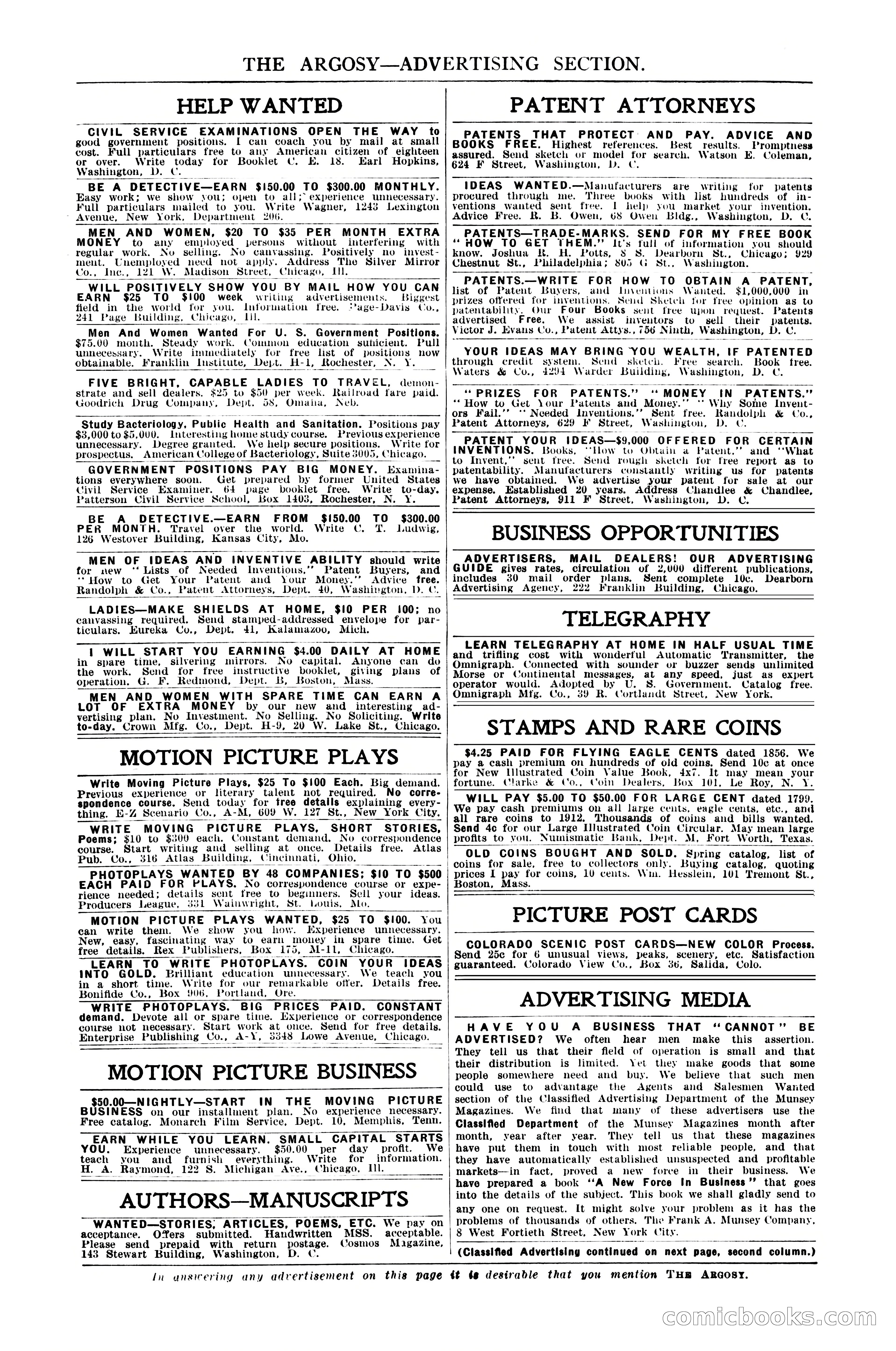The Argosy, April 1916 — page 7 of 220