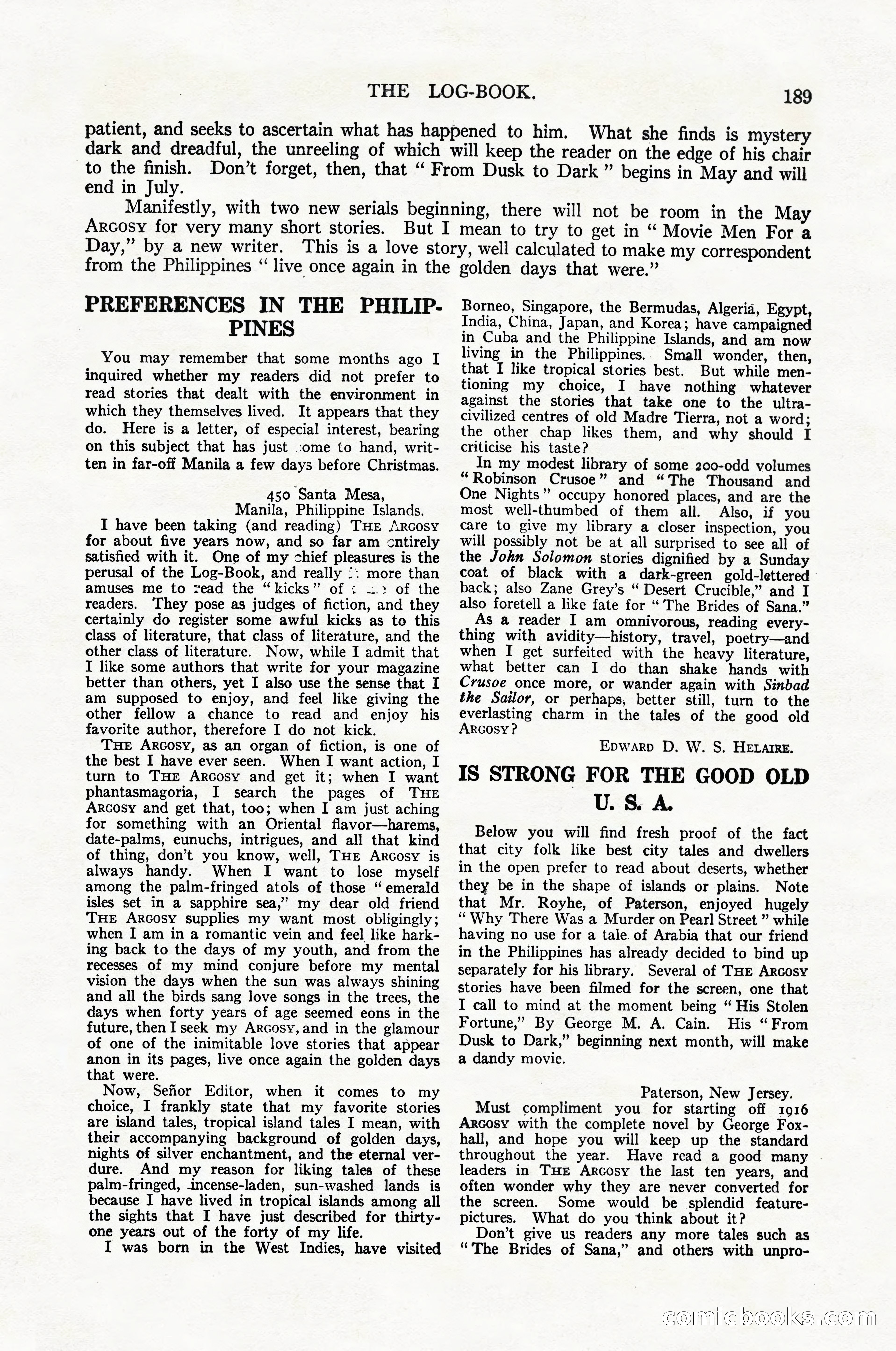 The Argosy, April 1916 — page 199 of 220