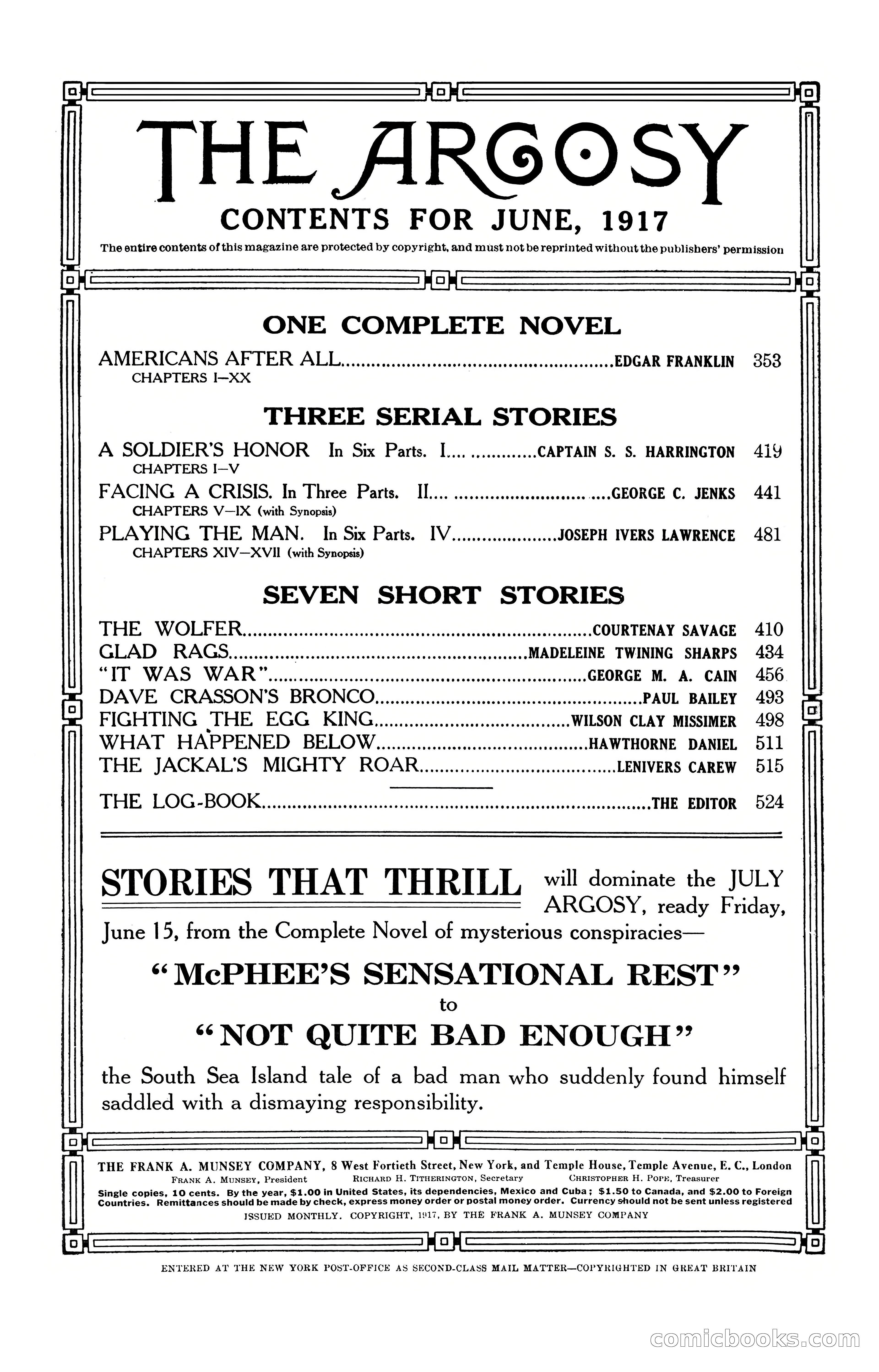 Argosy, Vol. 85, No. 3 — page 5 of 192