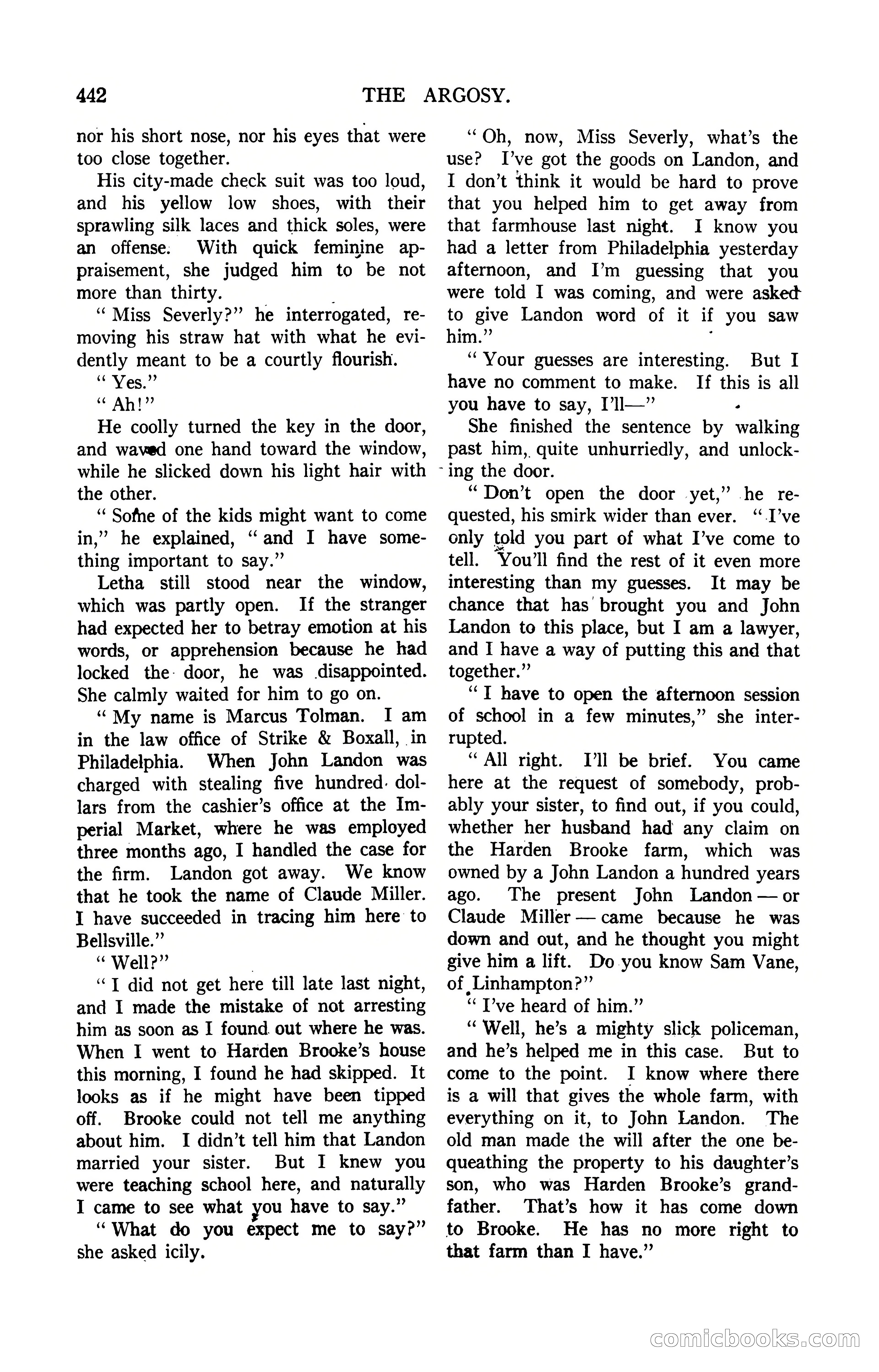 Argosy, Vol. 85, No. 3 — page 100 of 192