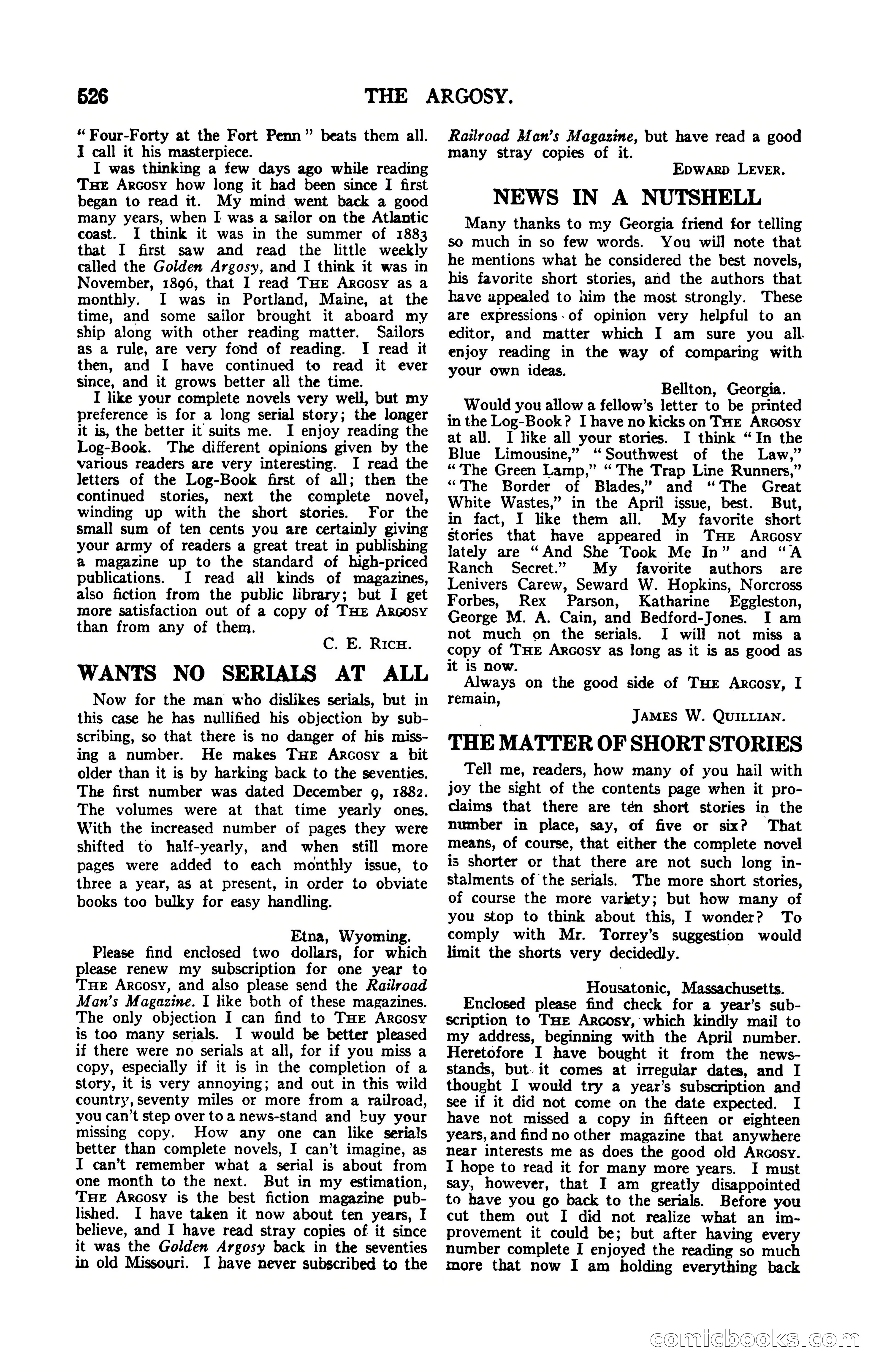 Argosy, Vol. 85, No. 3 — page 184 of 192