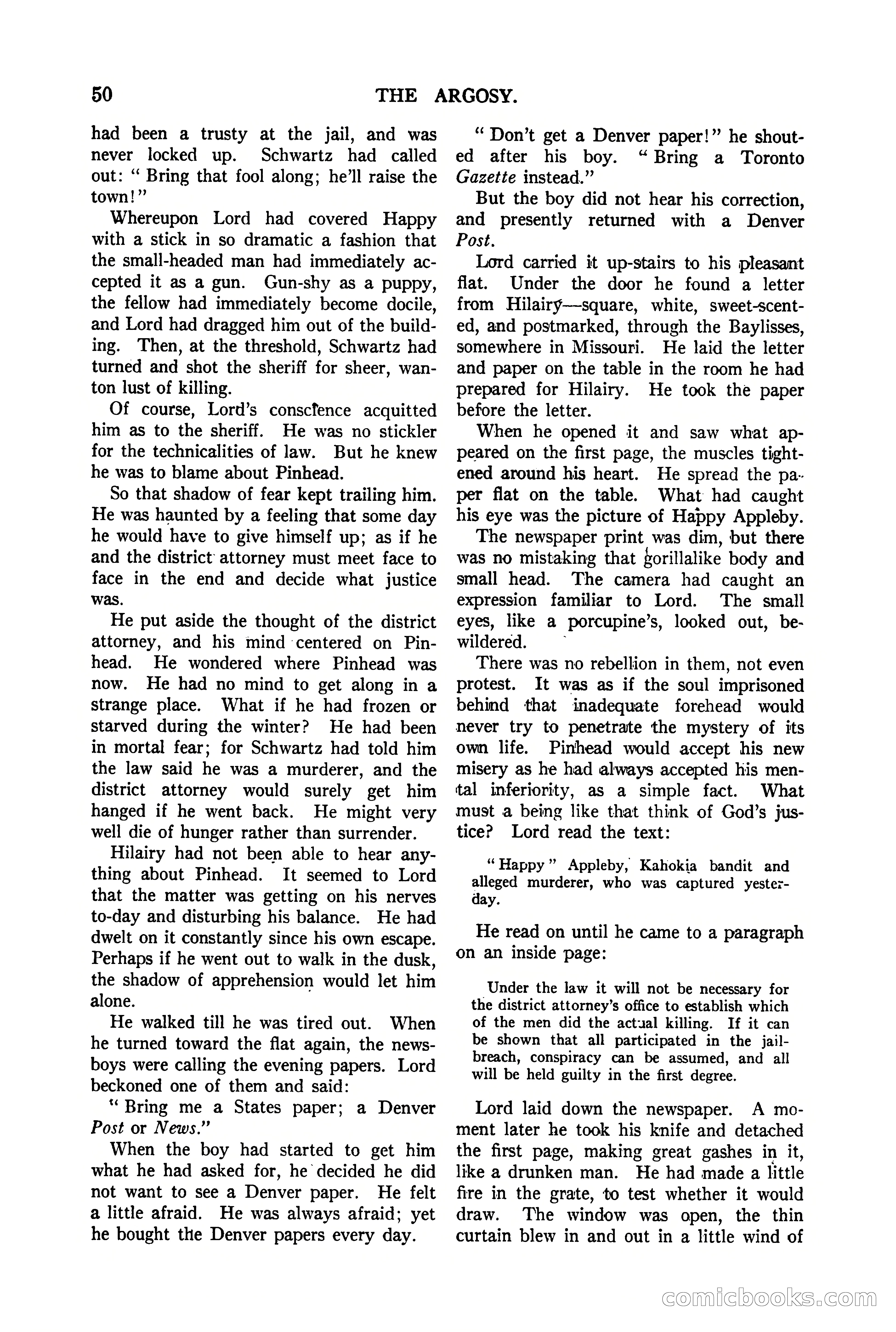 The Argosy, Vol. 90 No. 1 — page 56 of 200