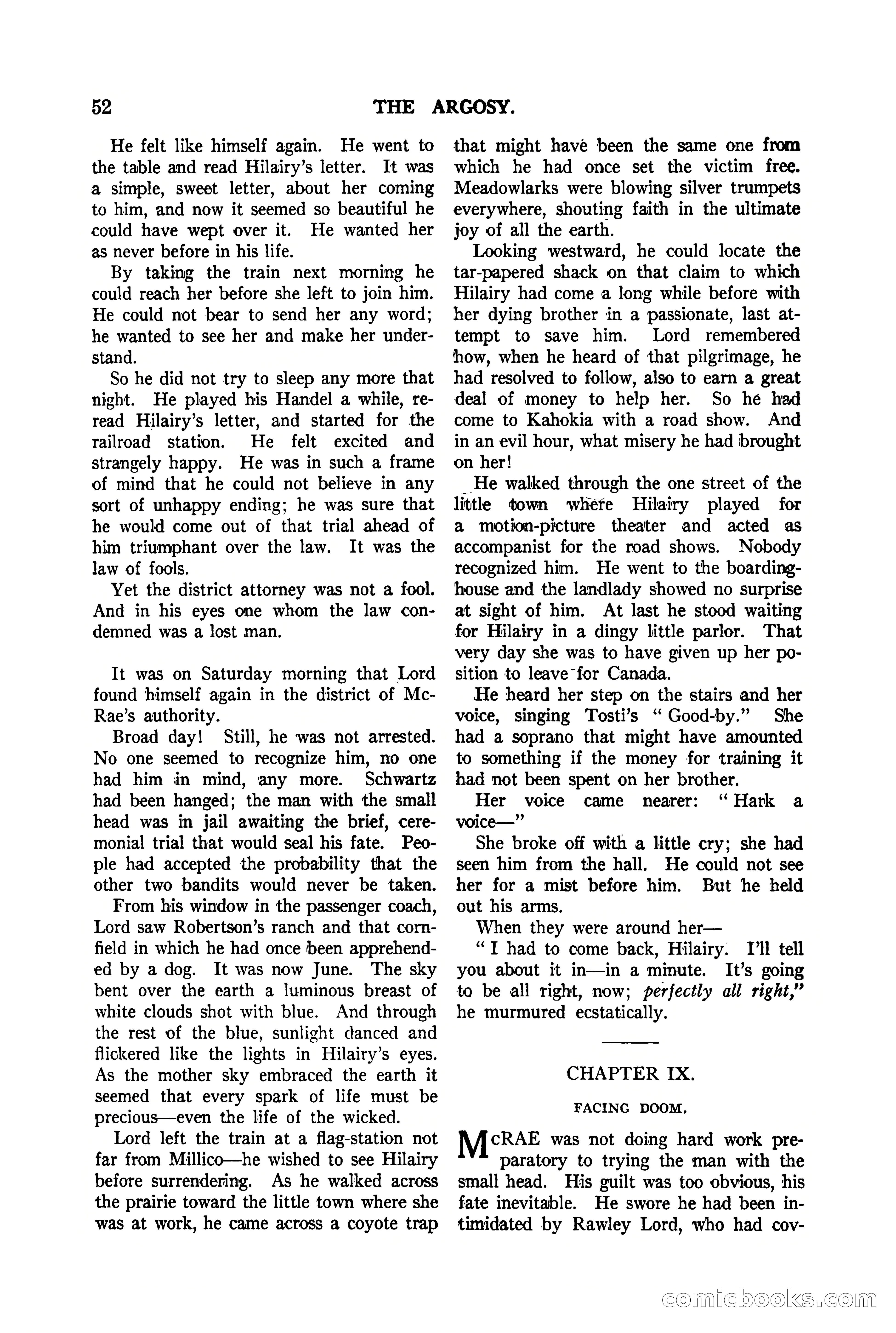 The Argosy, Vol. 90 No. 1 — page 58 of 200