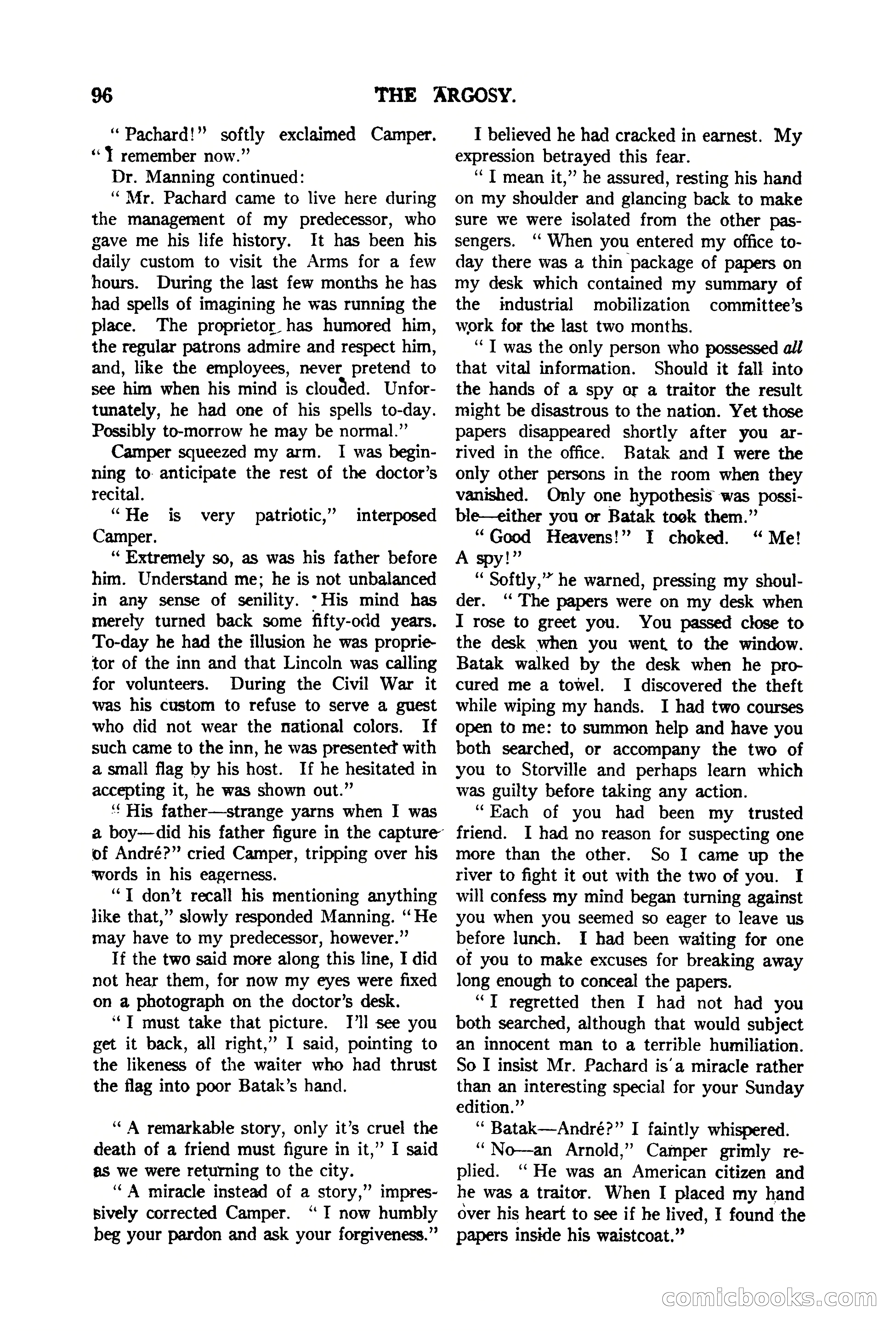 The Argosy, Vol. 90 No. 1 — page 102 of 200