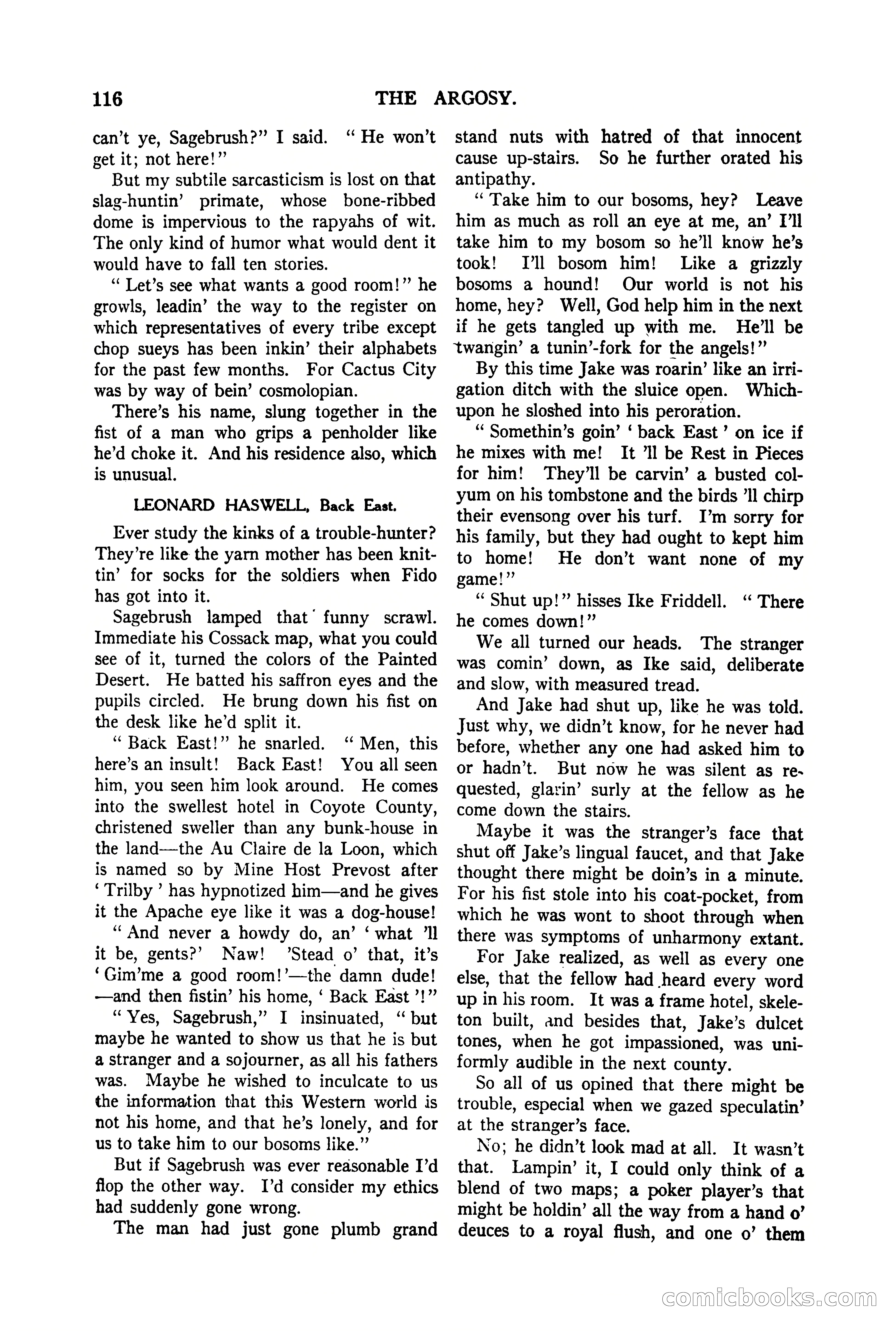 The Argosy, Vol. 90 No. 1 — page 122 of 200