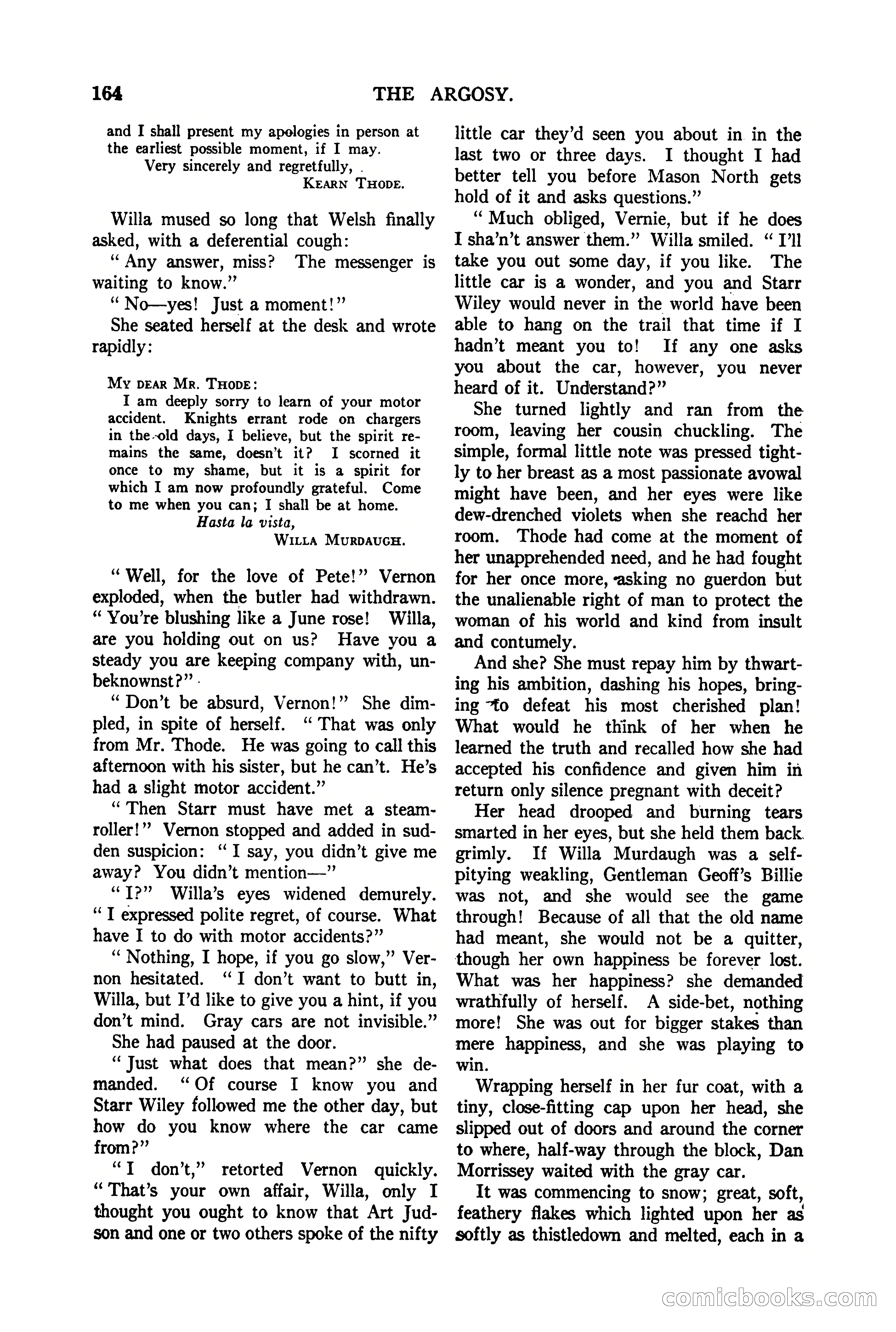 The Argosy, Vol. 90 No. 1 — page 170 of 200