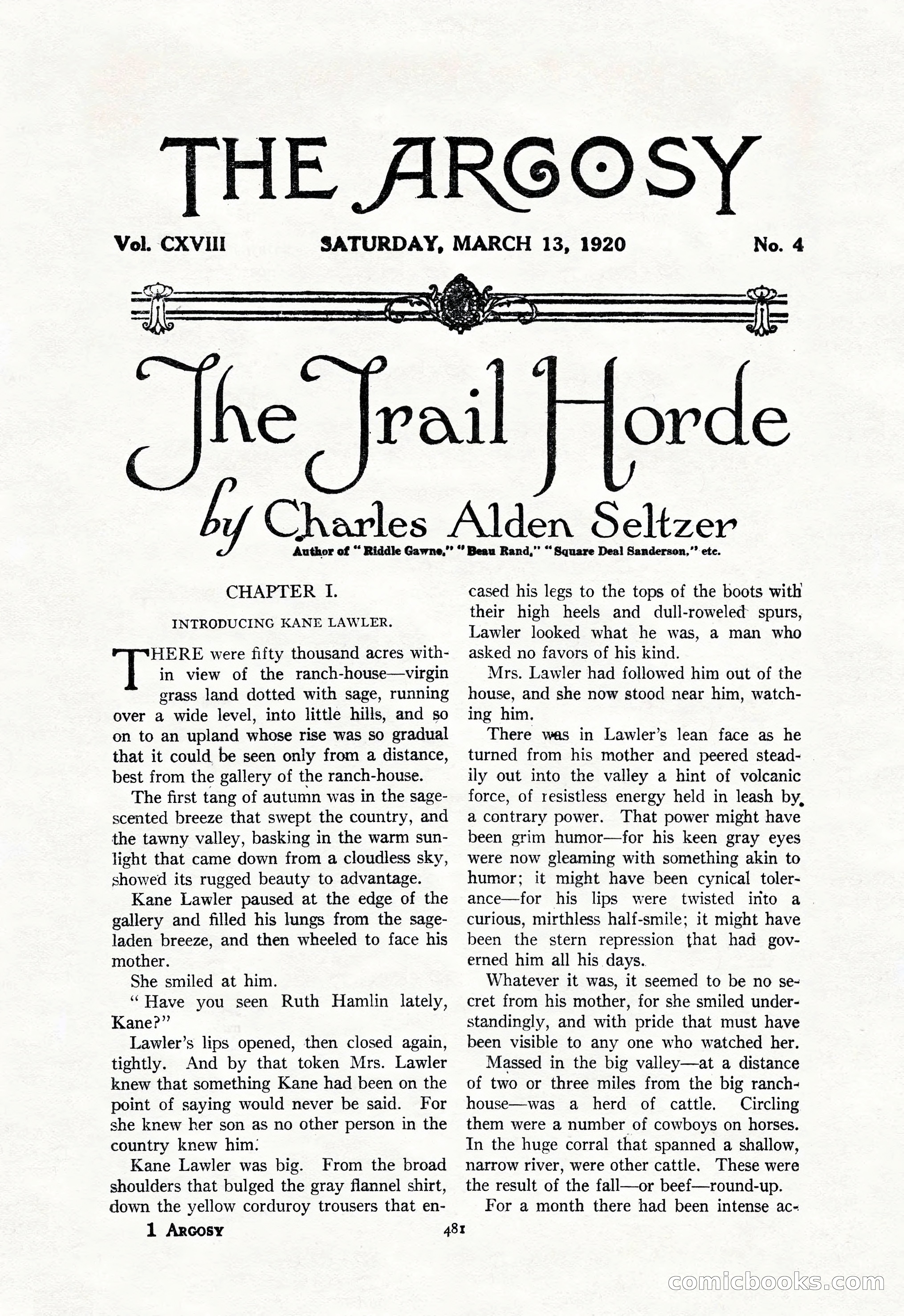 Argosy, Vol. 118, No. 4 — page 11 of 180