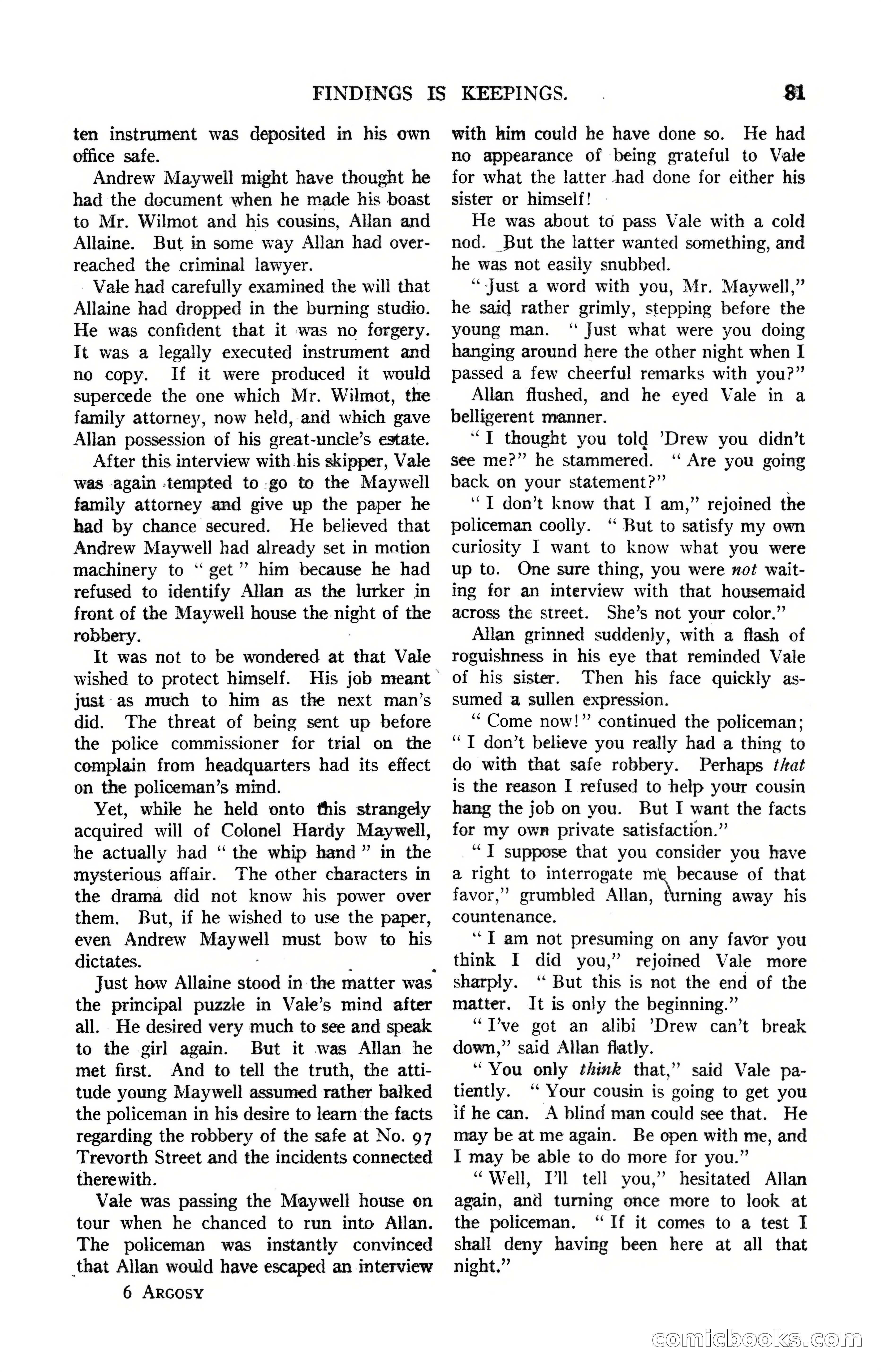 Argosy, Vol. 122, No. 1 — page 91 of 164