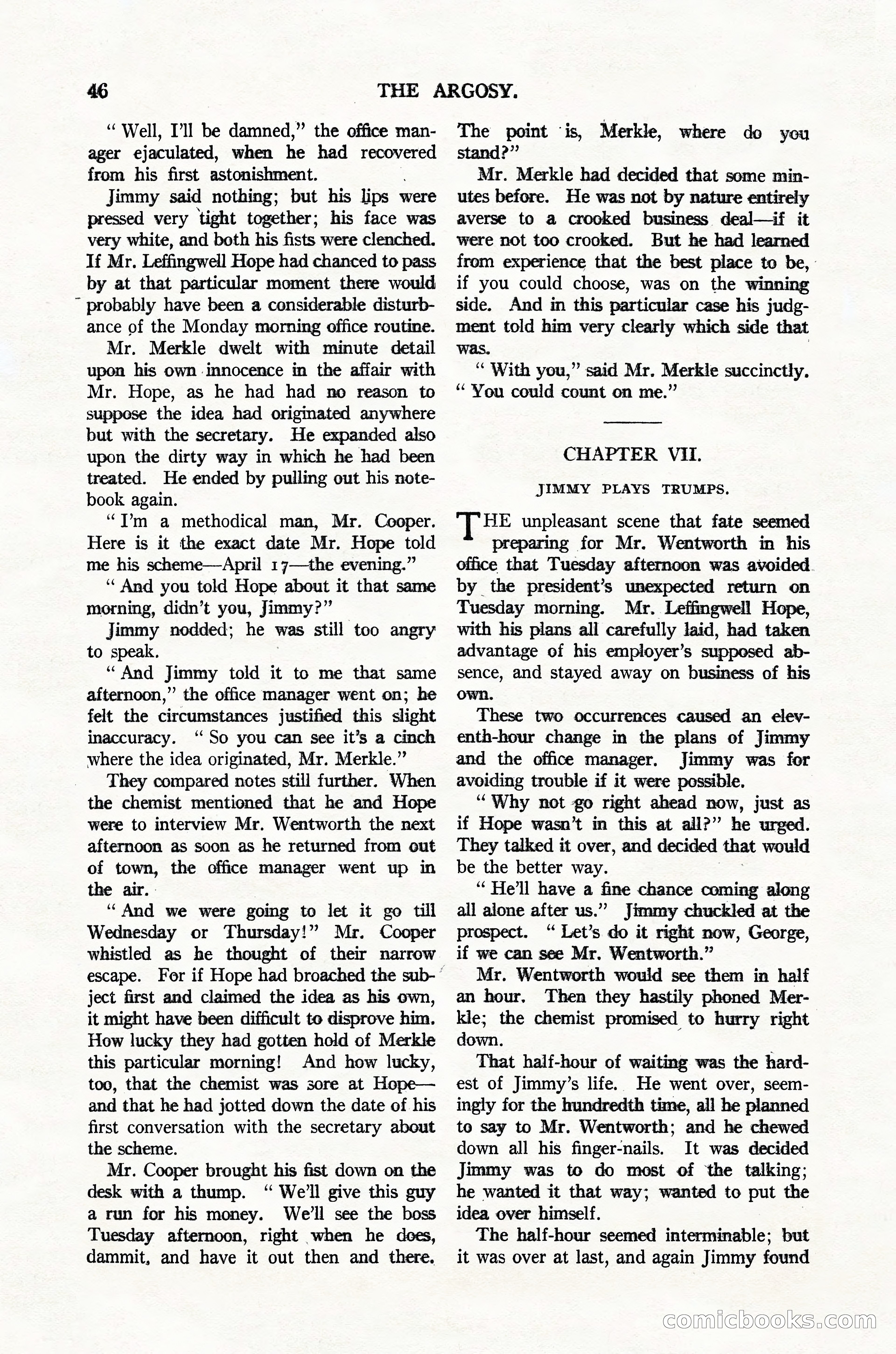 Argosy, Vol. 123, No. 1 — page 56 of 156