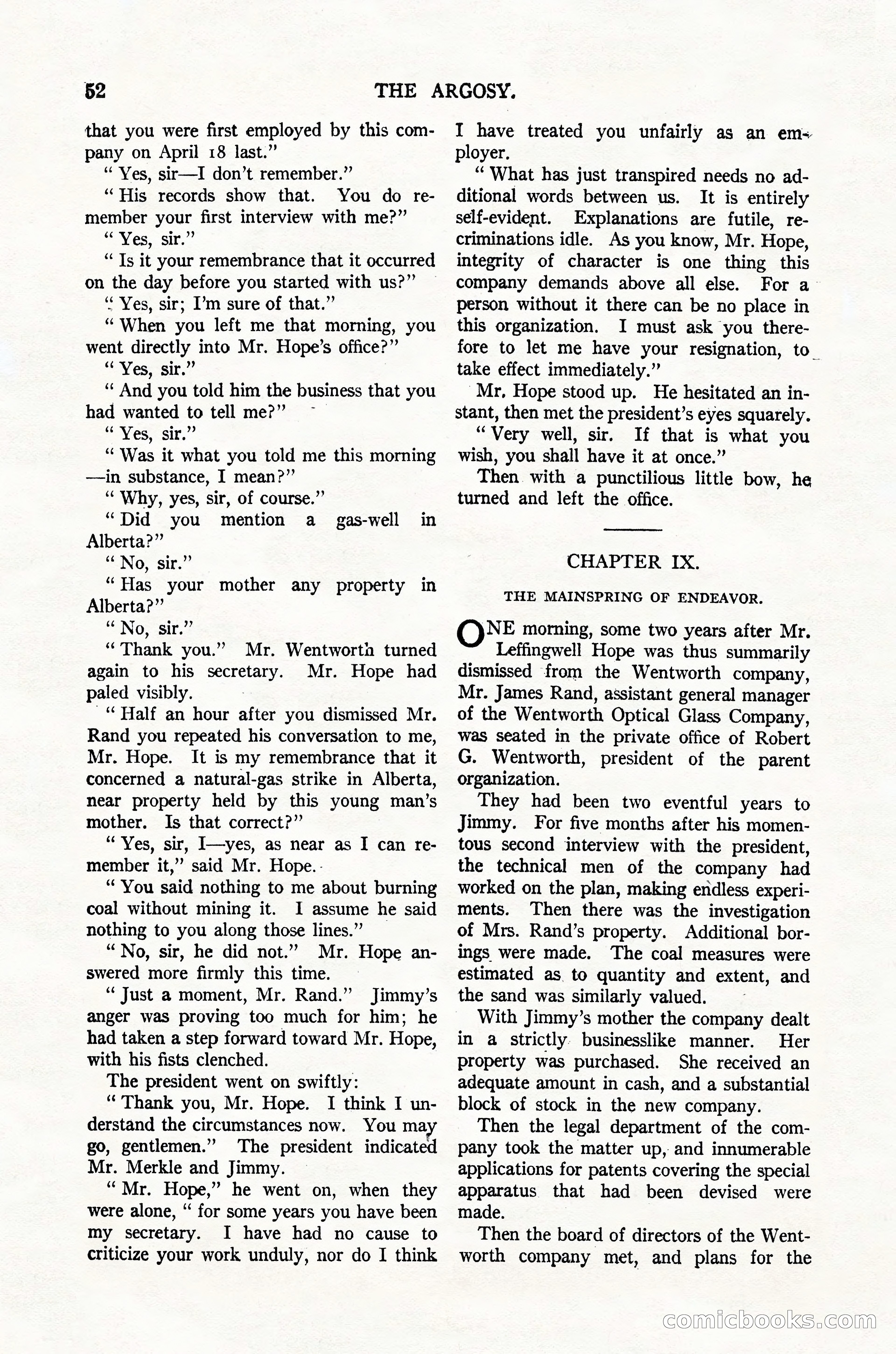 Argosy, Vol. 123, No. 1 — page 62 of 156