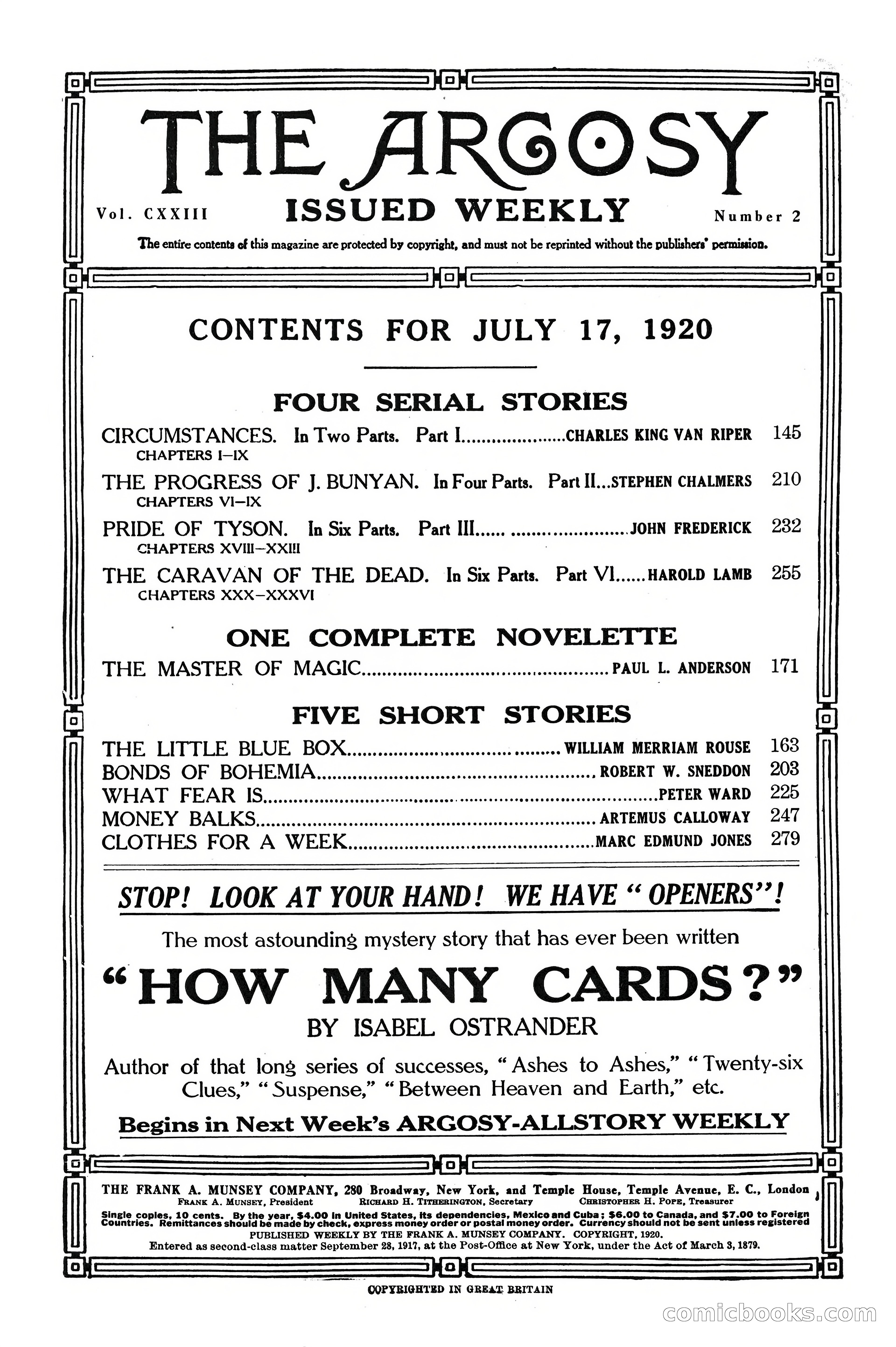 Argosy, Vol. 123, No. 2 — page 4 of 158