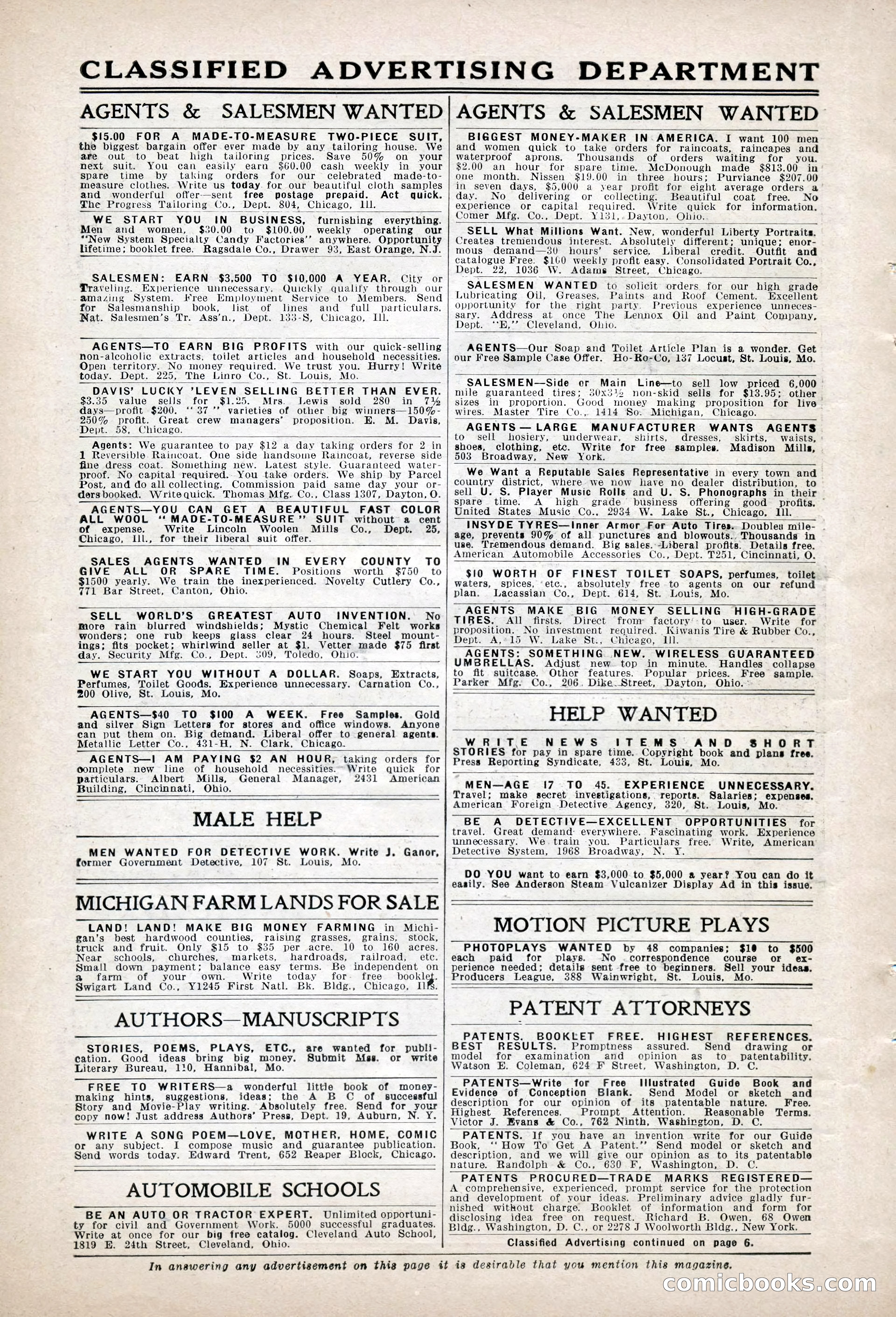 Argosy All-Story Weekly, November 13, 1920 — page 6 of 164