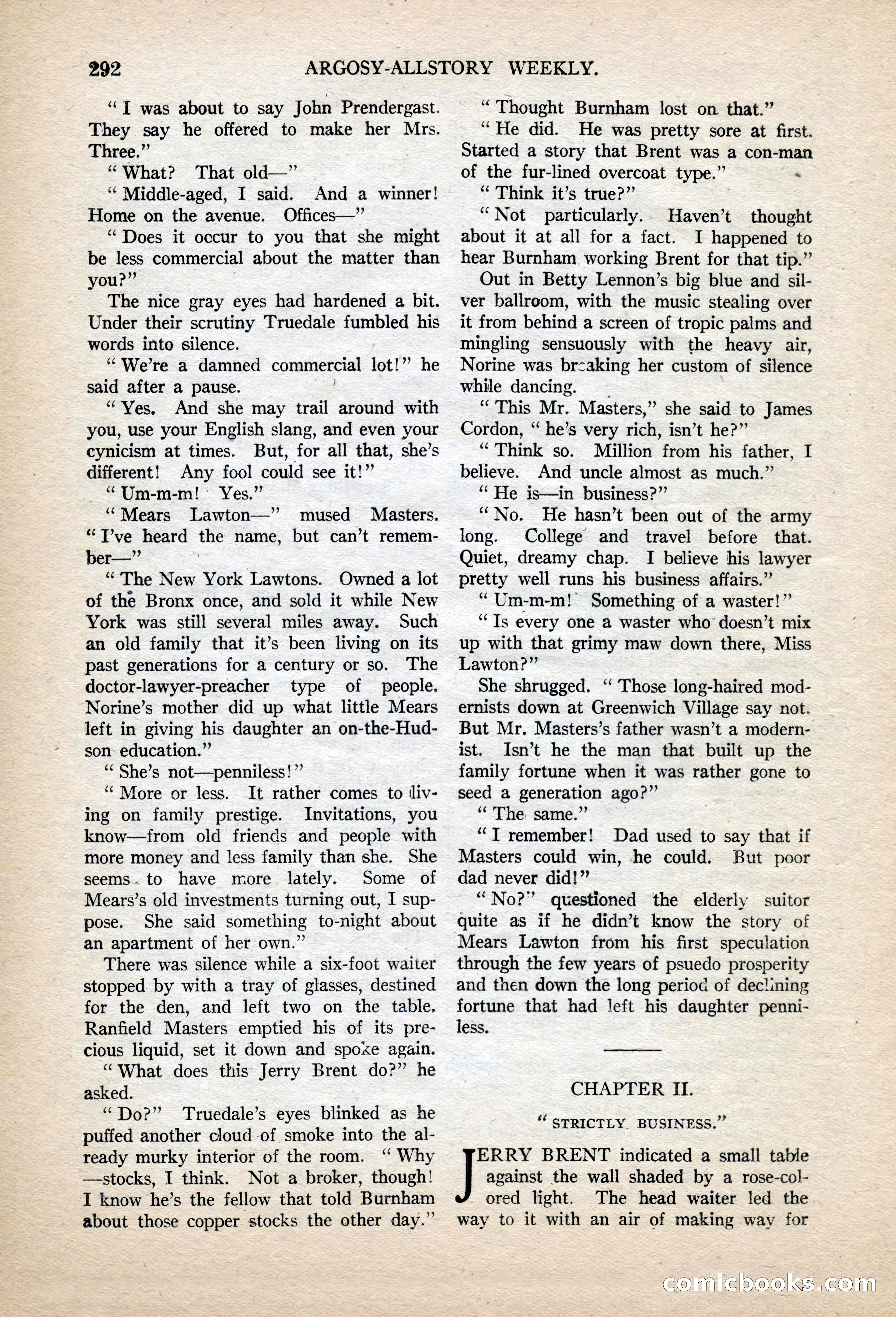 Argosy All-Story Weekly, November 13, 1920 — page 14 of 164