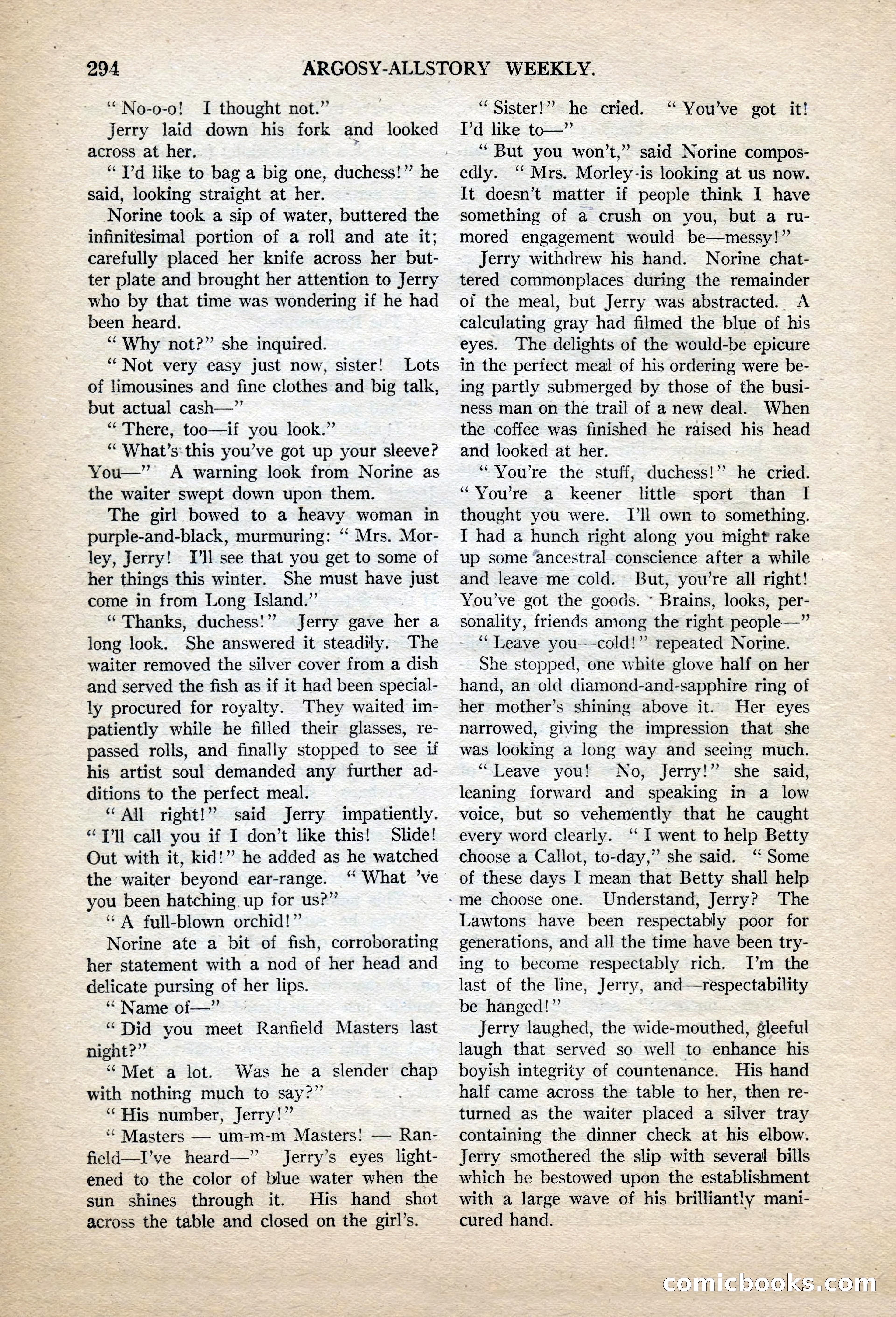 Argosy All-Story Weekly, November 13, 1920 — page 16 of 164