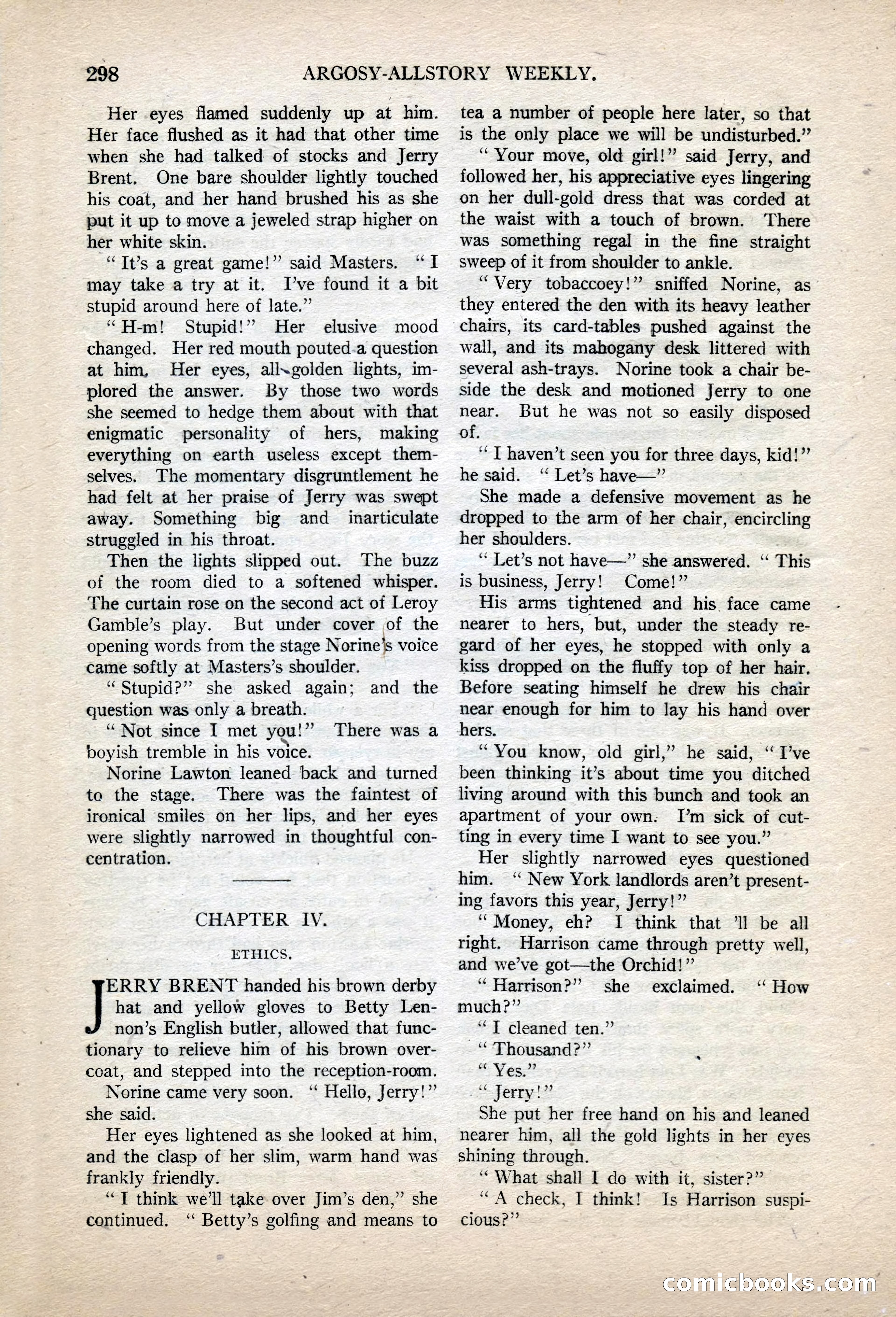 Argosy All-Story Weekly, November 13, 1920 — page 20 of 164