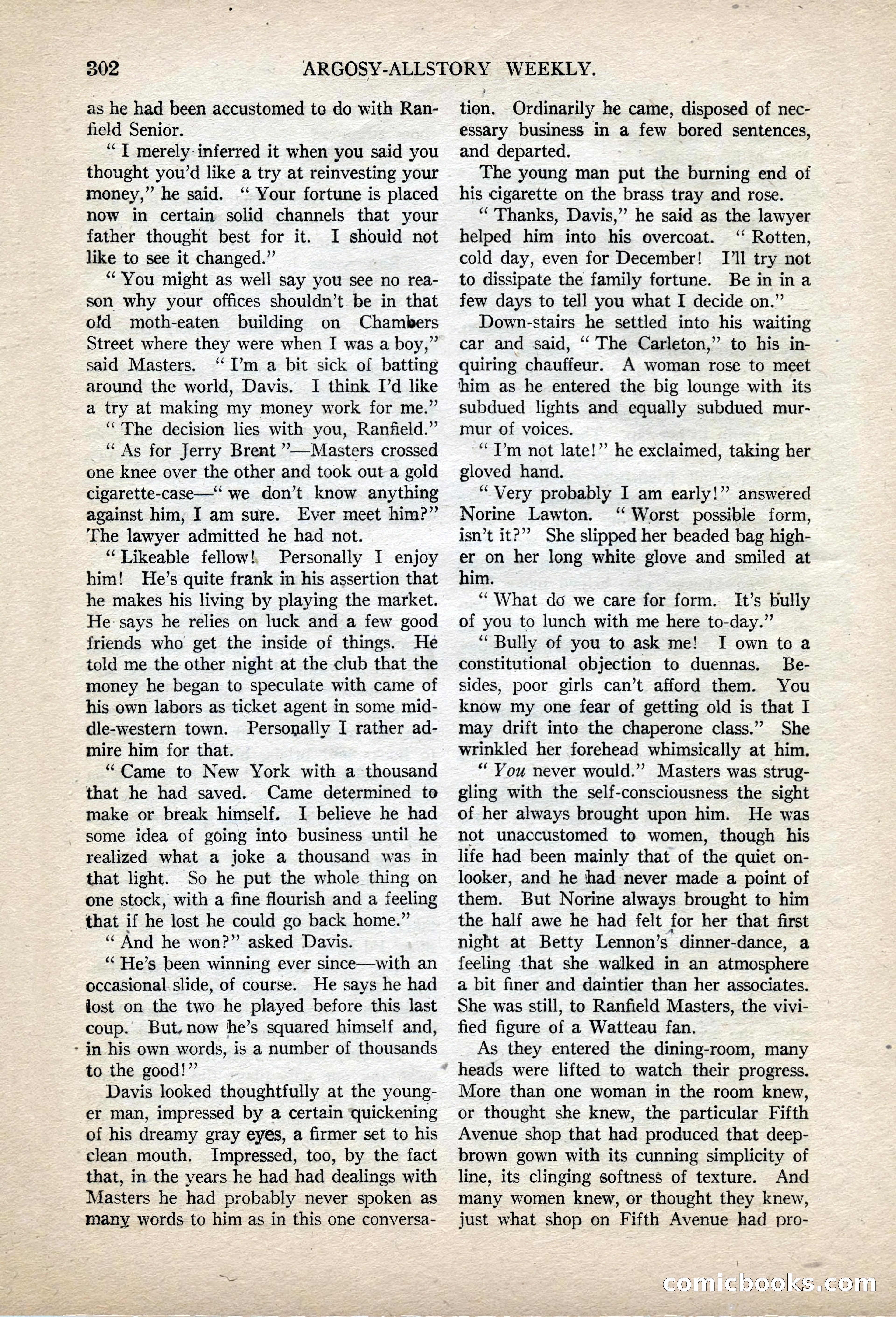 Argosy All-Story Weekly, November 13, 1920 — page 24 of 164