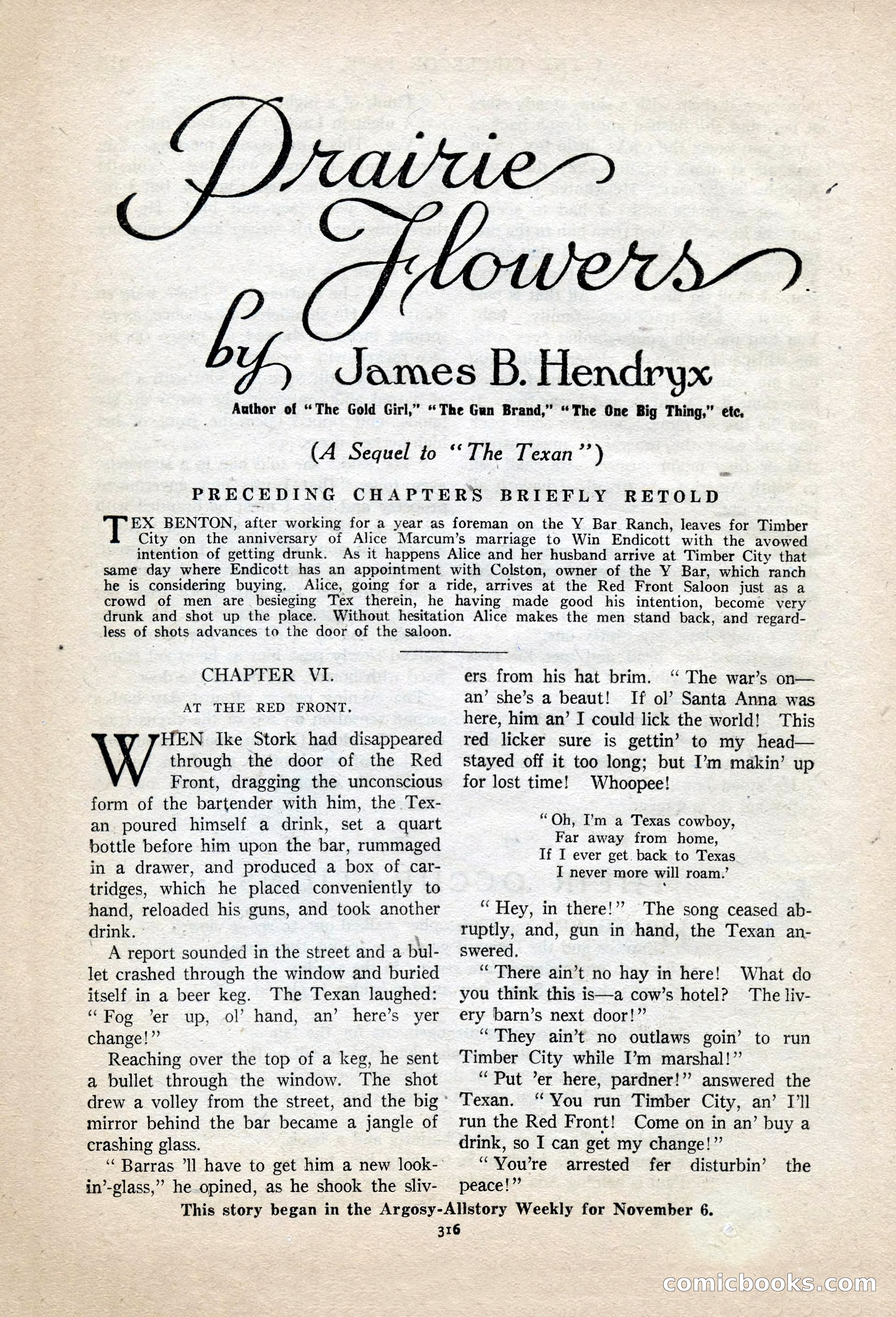 Argosy All-Story Weekly, November 13, 1920 — page 38 of 164