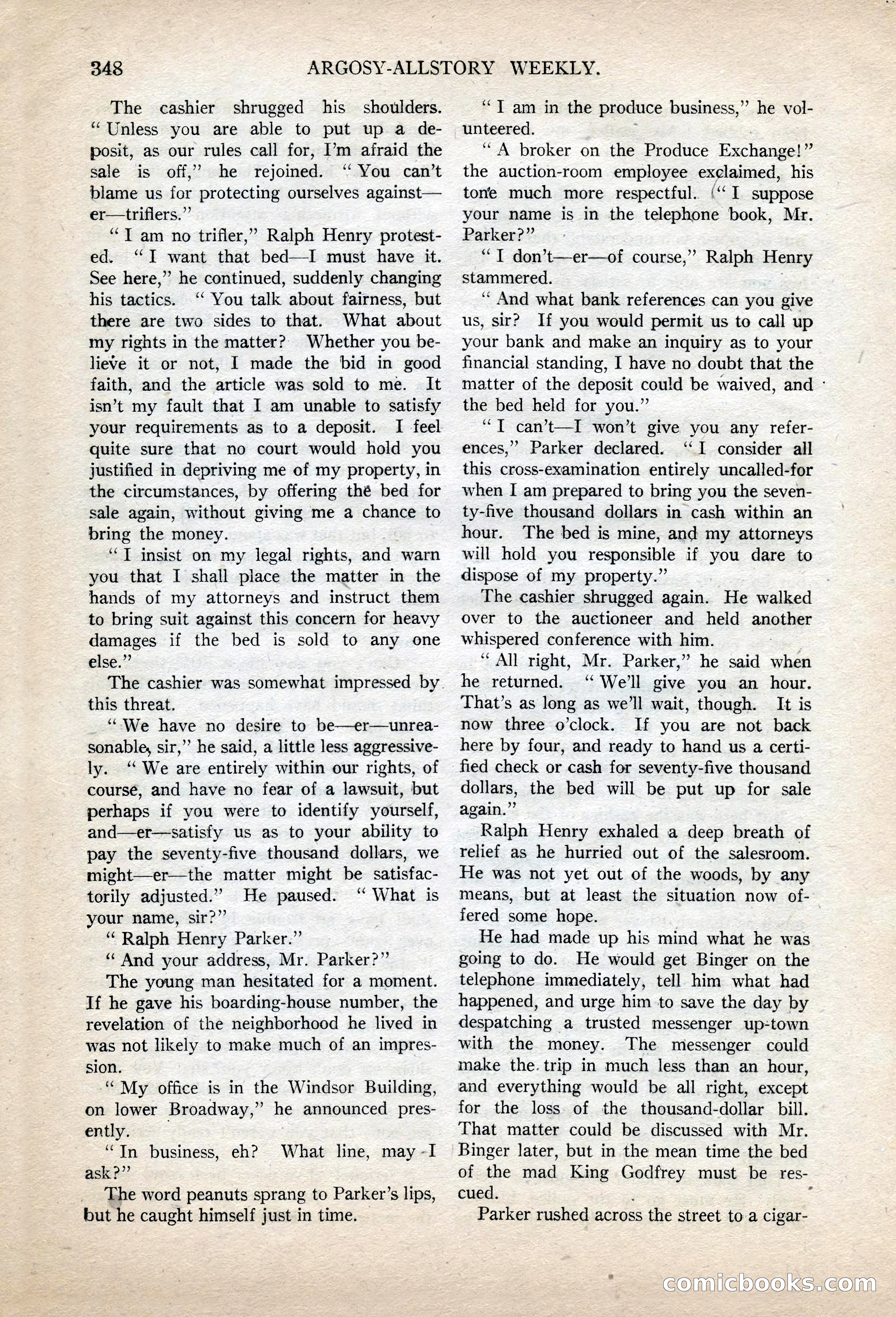 Argosy All-Story Weekly, November 13, 1920 — page 70 of 164