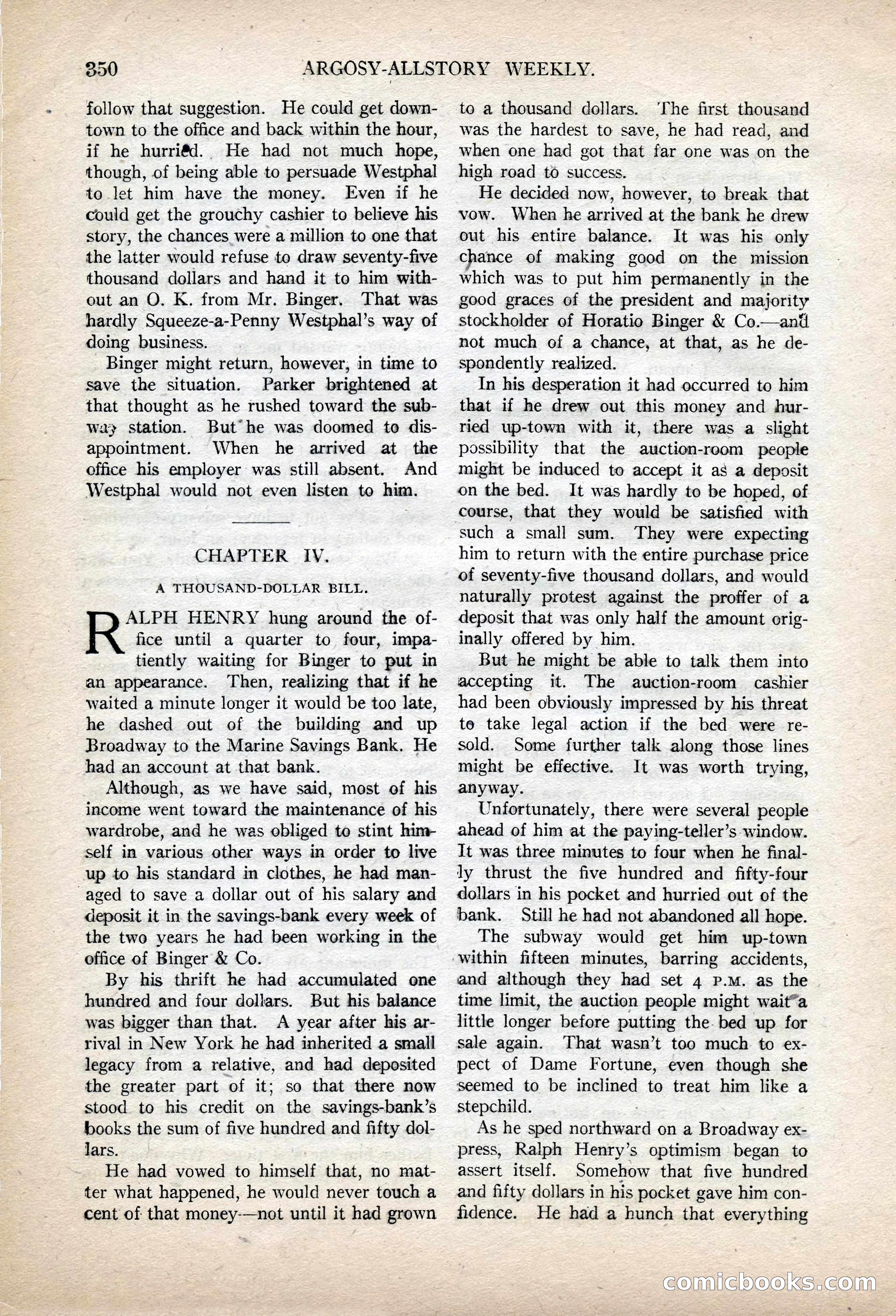 Argosy All-Story Weekly, November 13, 1920 — page 72 of 164