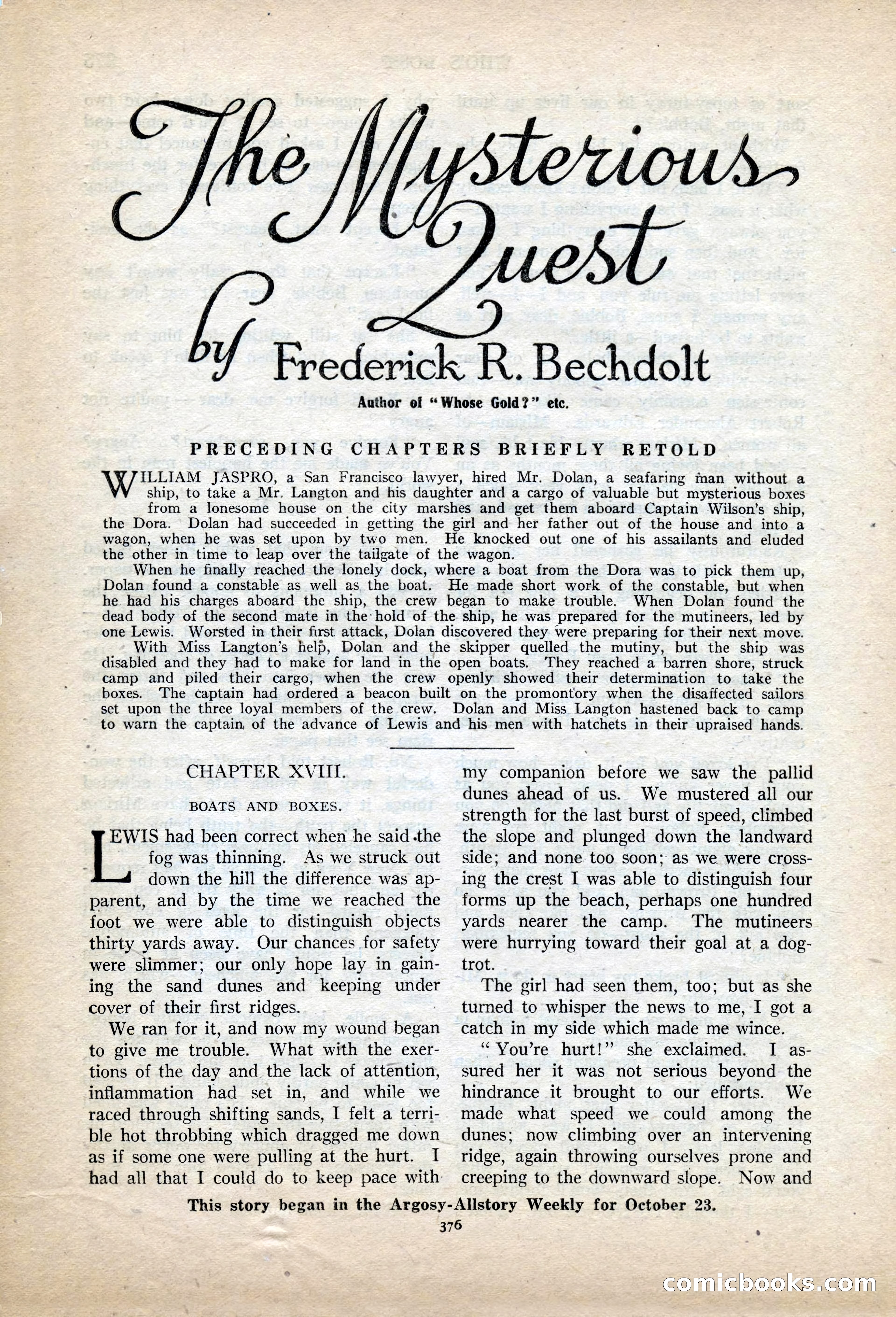 Argosy All-Story Weekly, November 13, 1920 — page 98 of 164