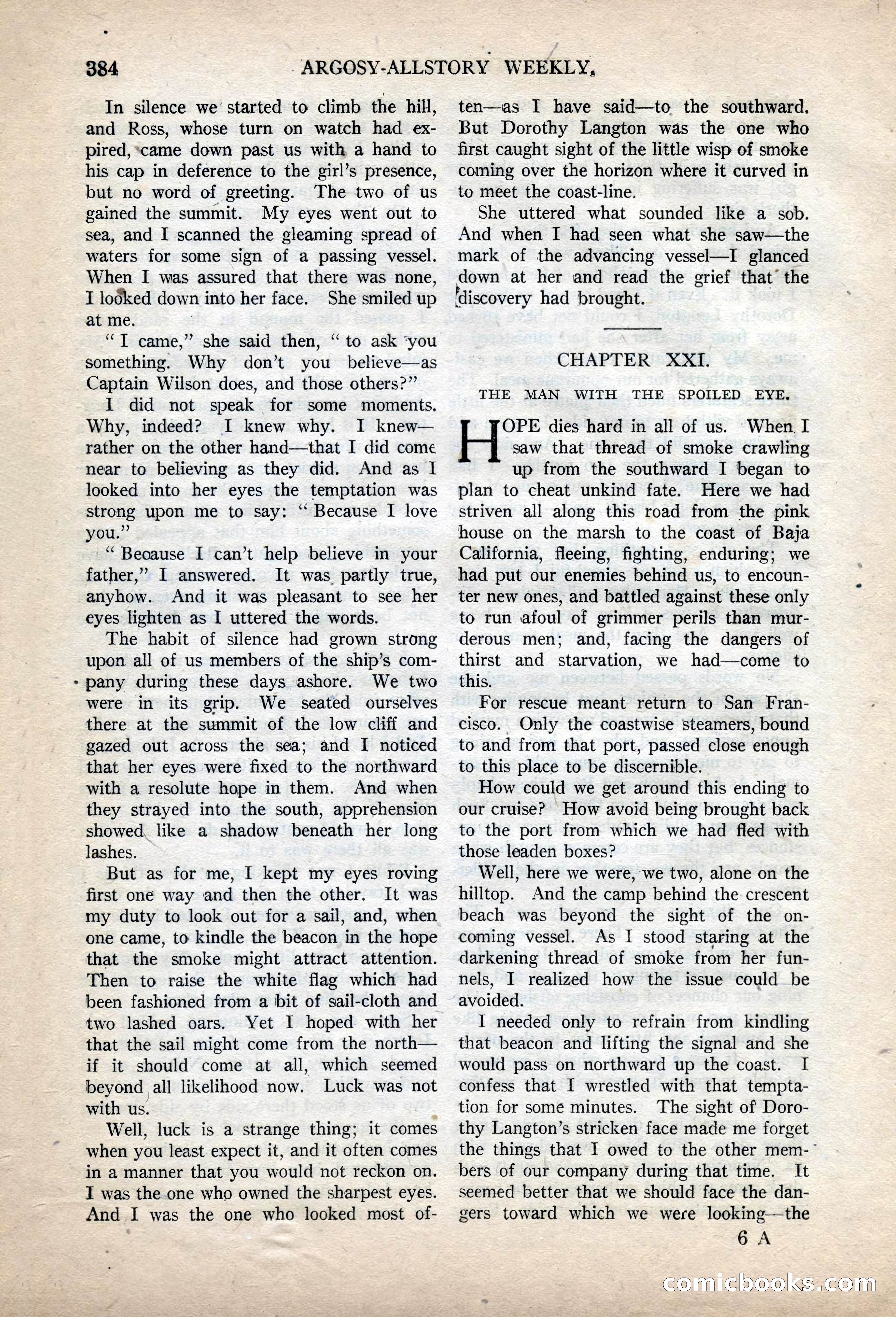 Argosy All-Story Weekly, November 13, 1920 — page 106 of 164