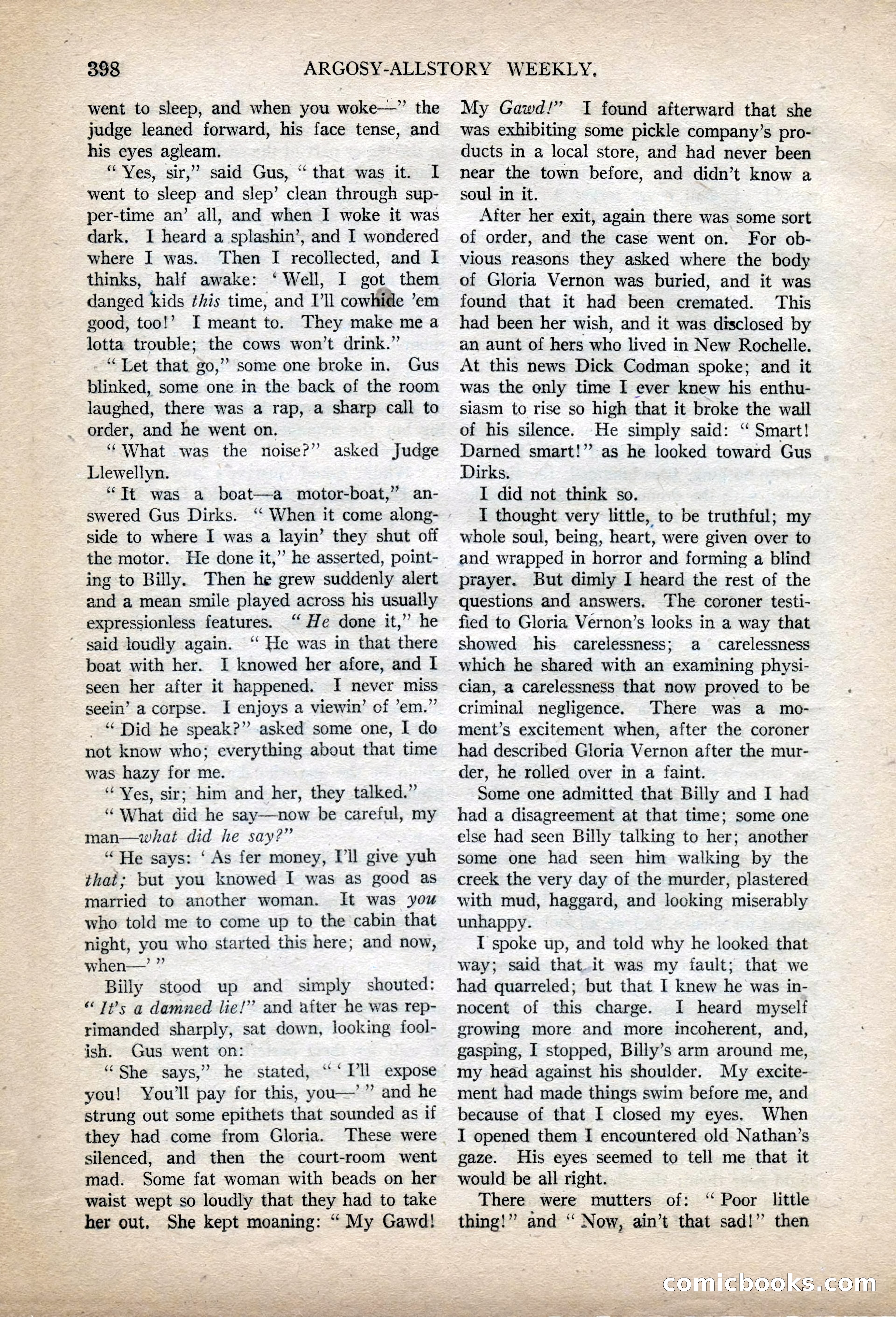 Argosy All-Story Weekly, November 13, 1920 — page 120 of 164