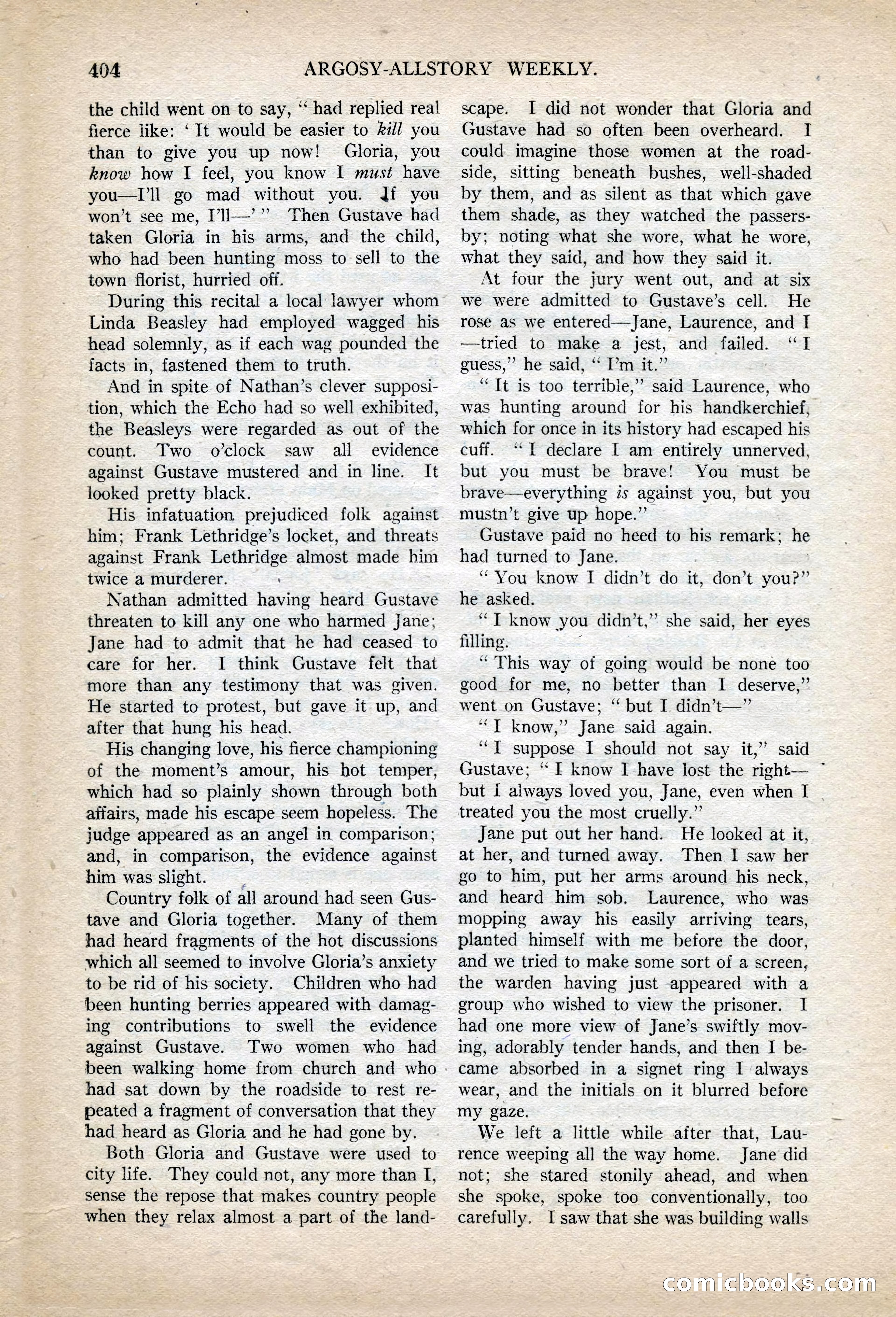 Argosy All-Story Weekly, November 13, 1920 — page 126 of 164