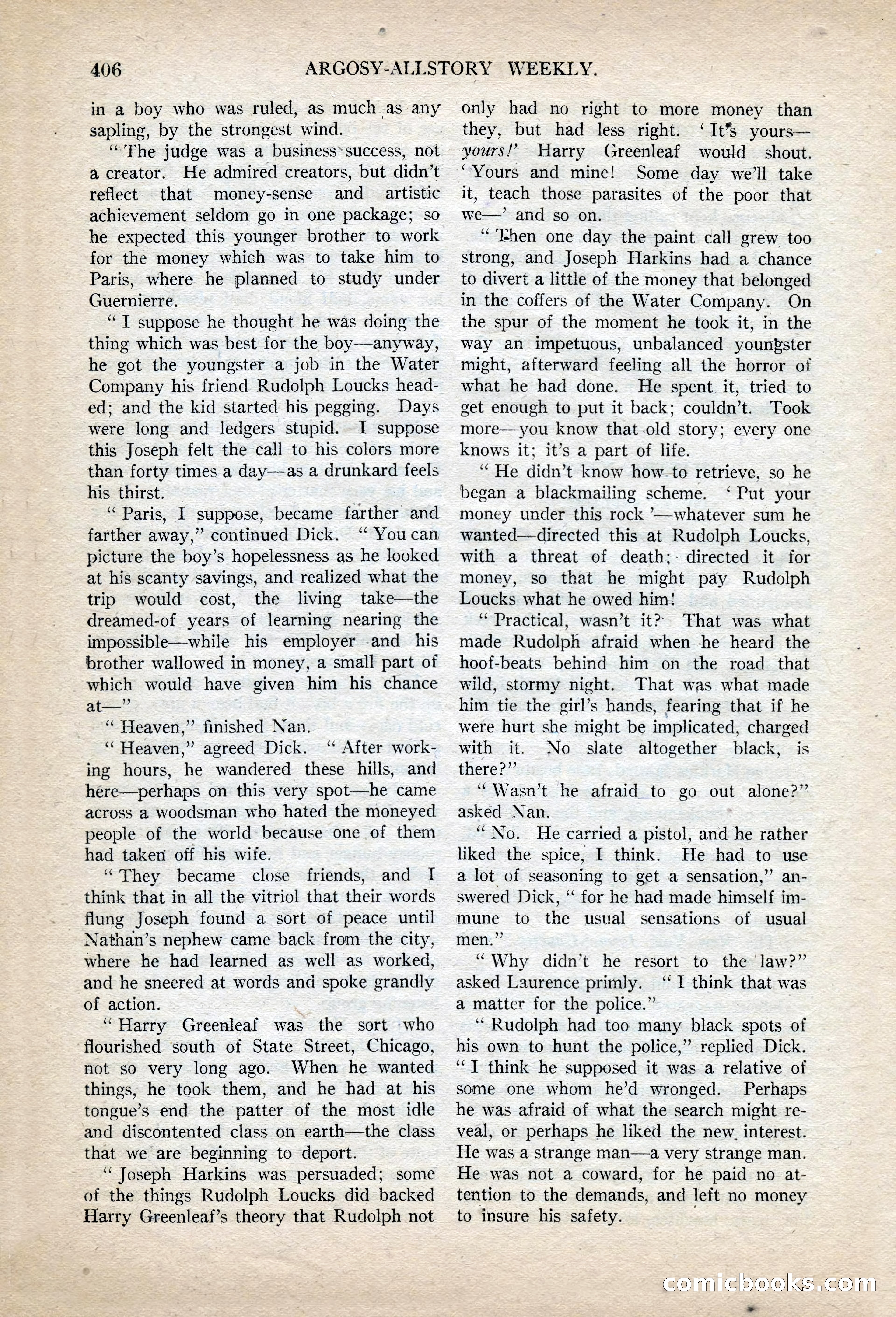 Argosy All-Story Weekly, November 13, 1920 — page 128 of 164
