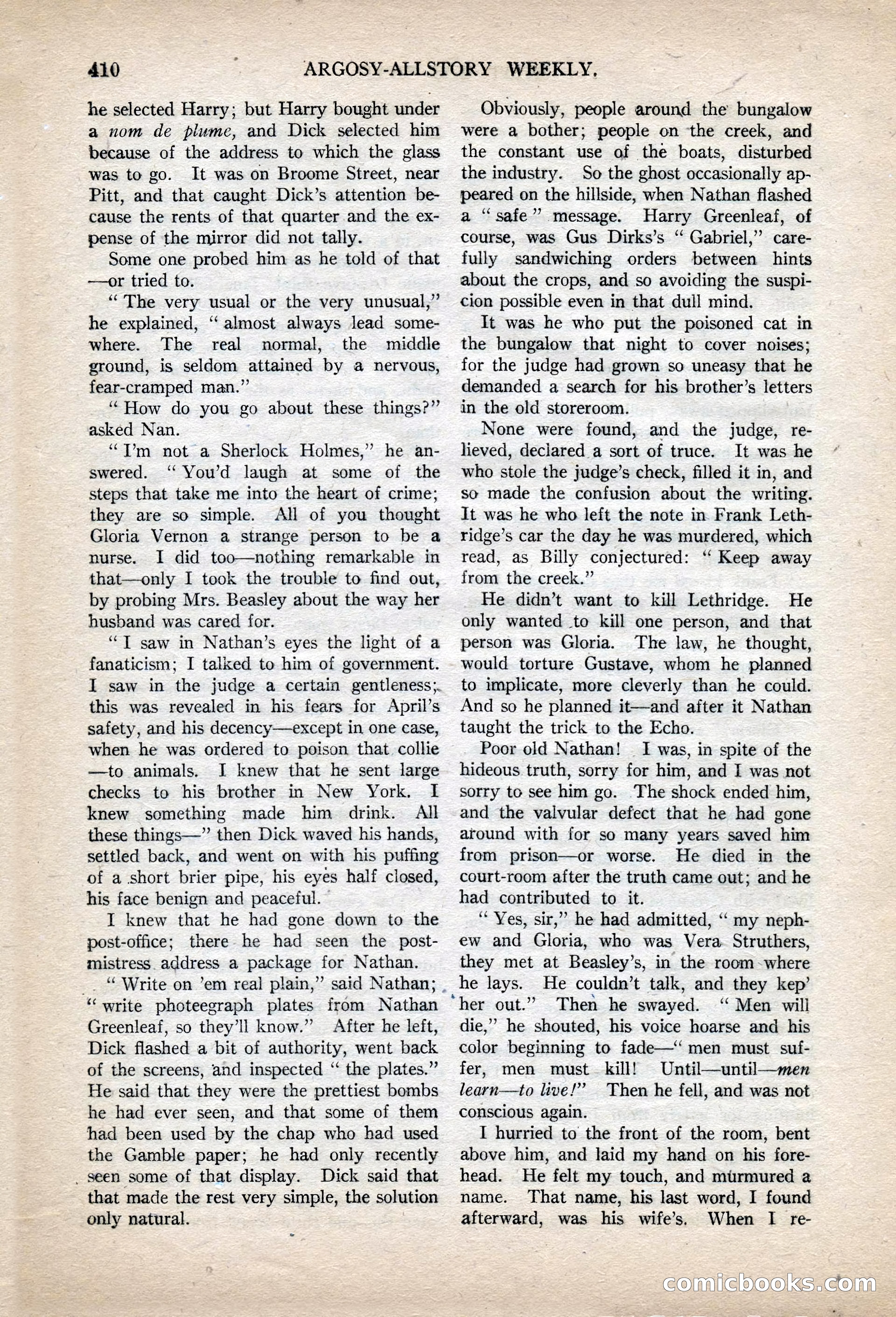 Argosy All-Story Weekly, November 13, 1920 — page 132 of 164