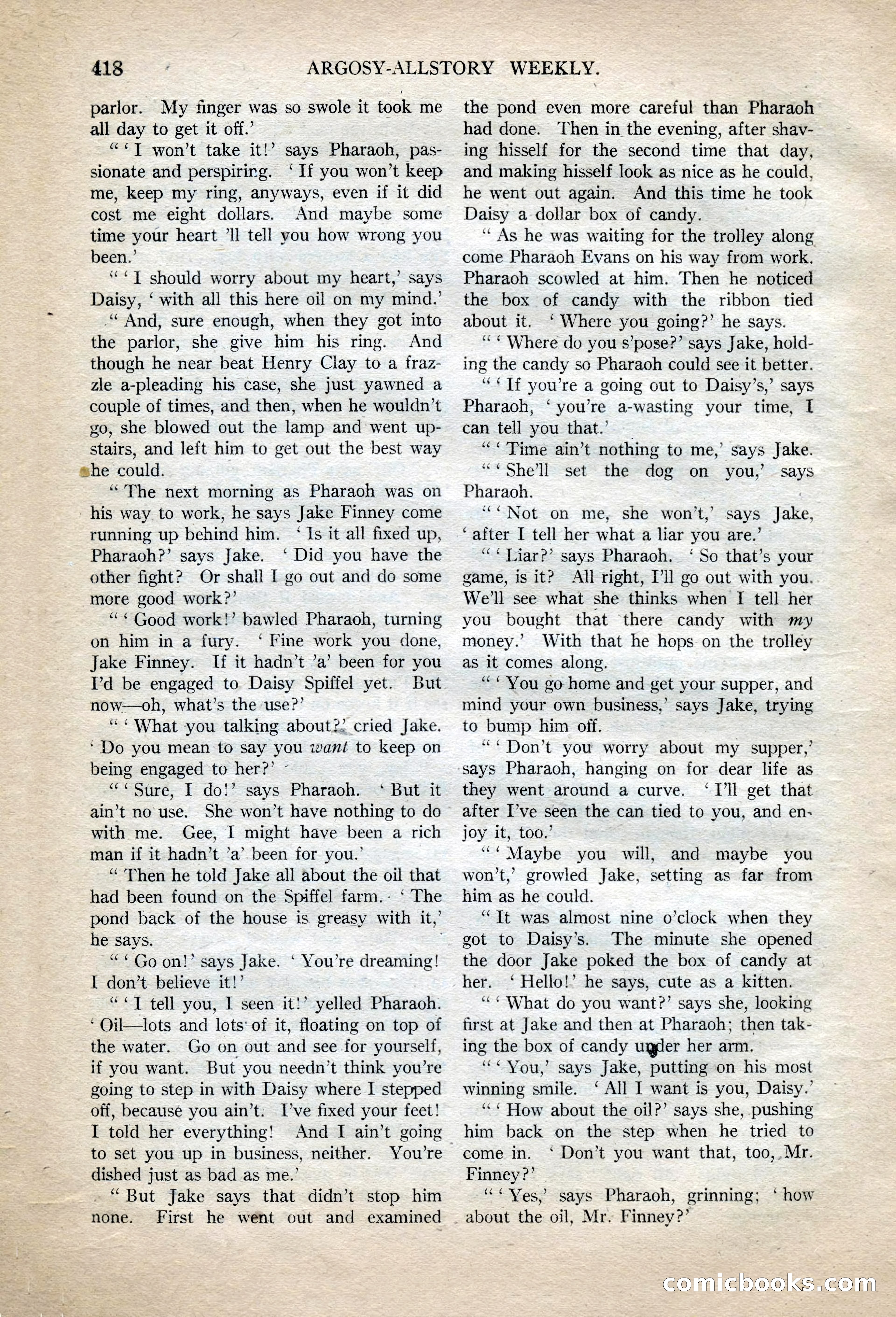 Argosy All-Story Weekly, November 13, 1920 — page 140 of 164
