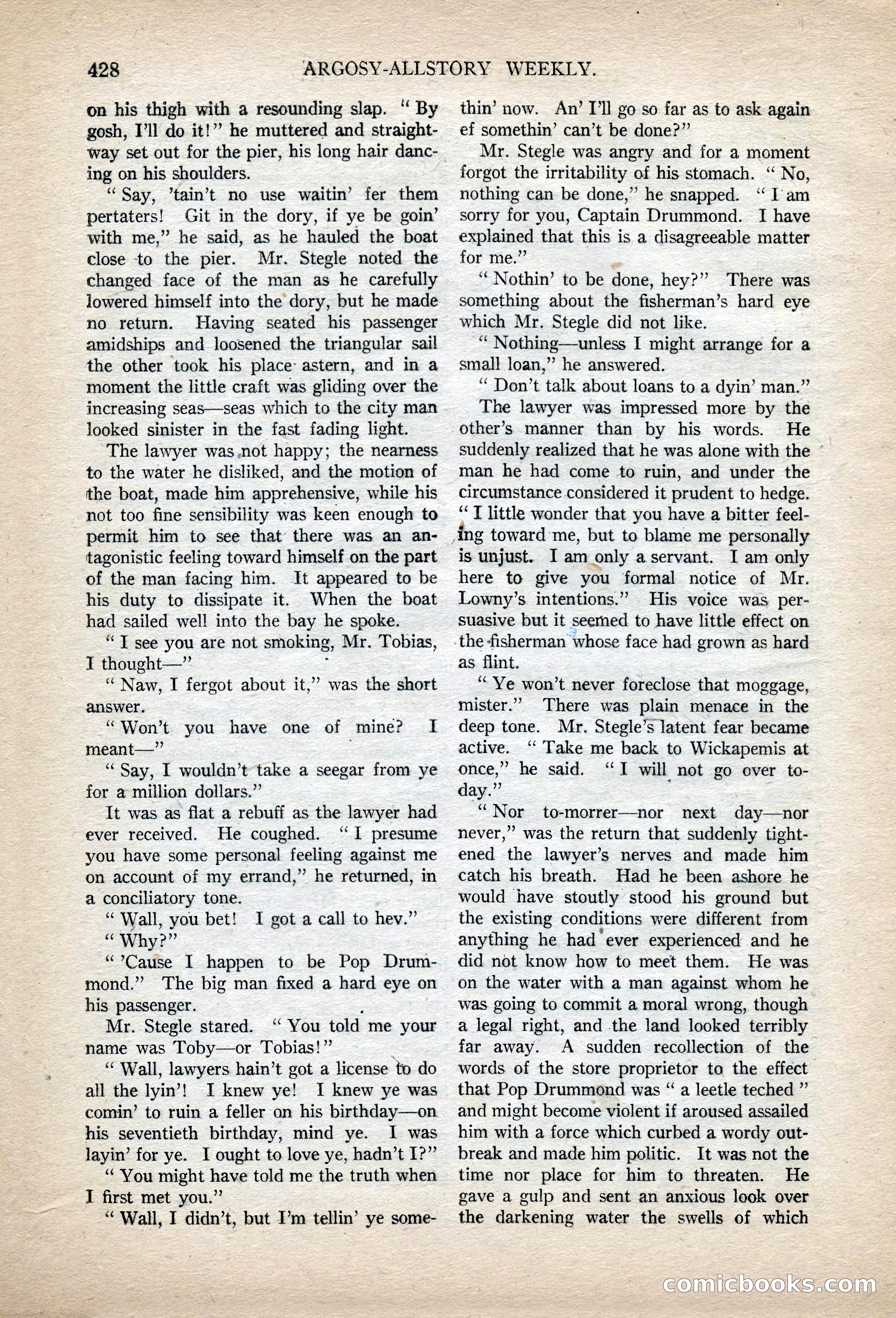 Argosy All-Story Weekly, November 13, 1920 — page 150 of 164