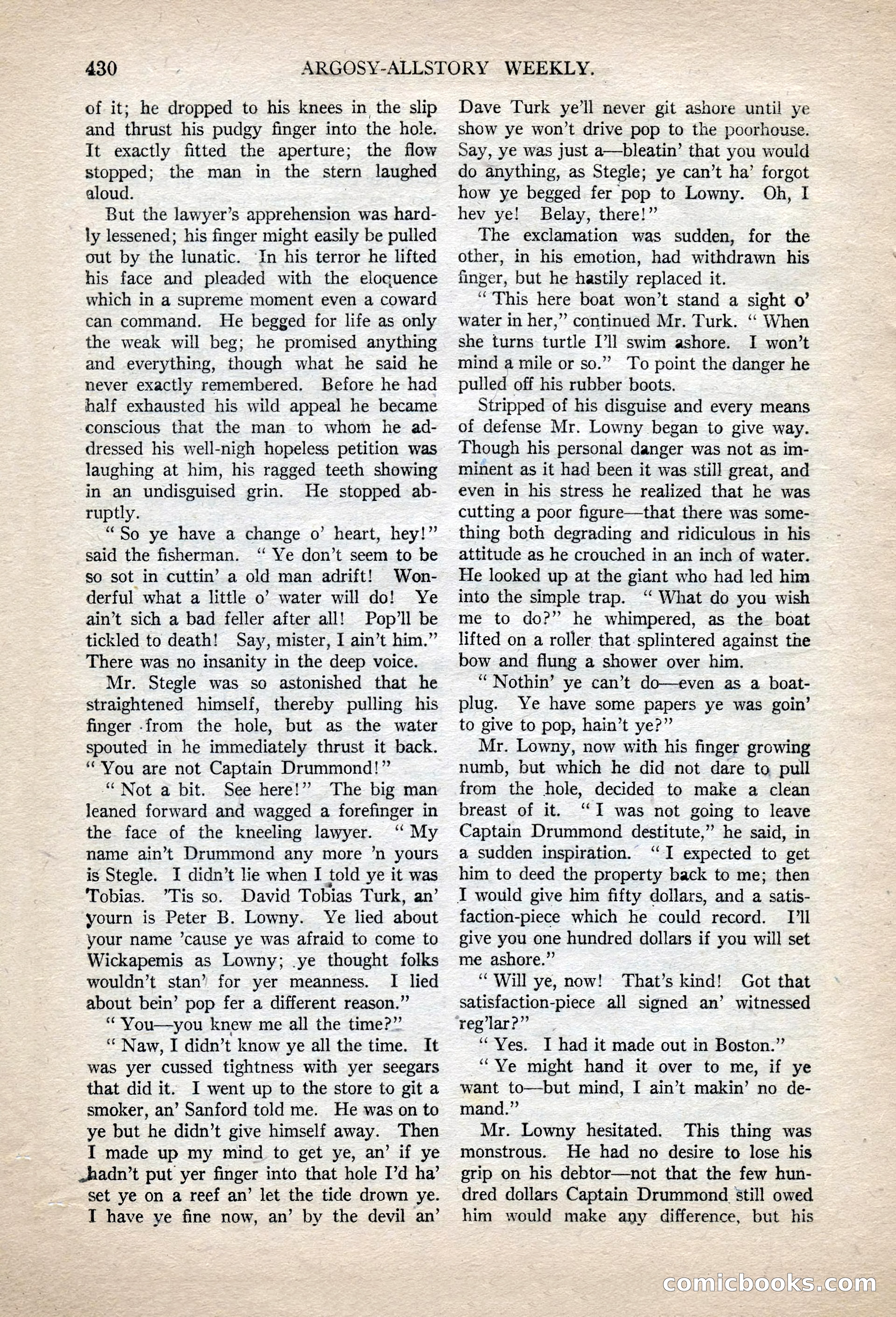 Argosy All-Story Weekly, November 13, 1920 — page 152 of 164