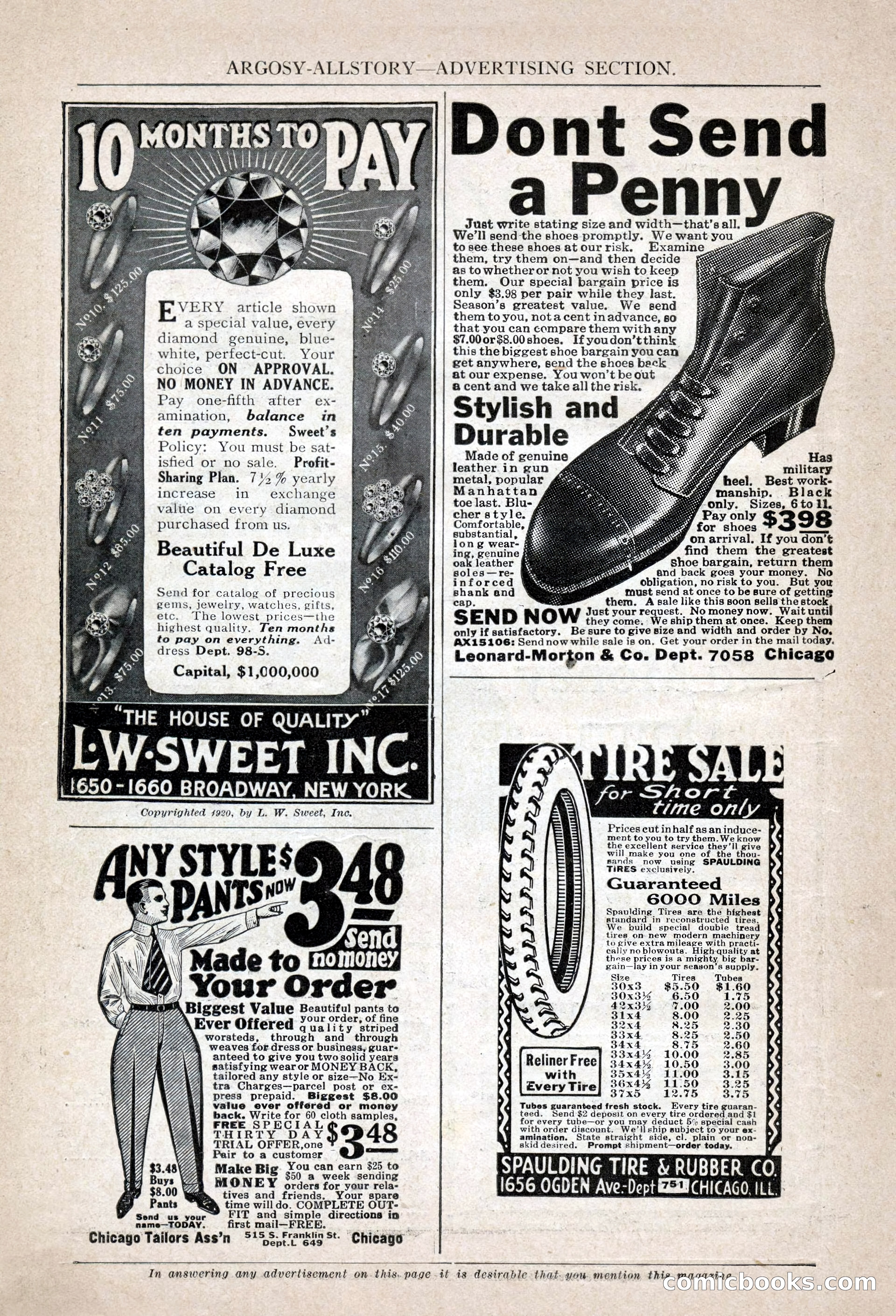 Argosy All-Story Weekly, November 13, 1920 — page 158 of 164