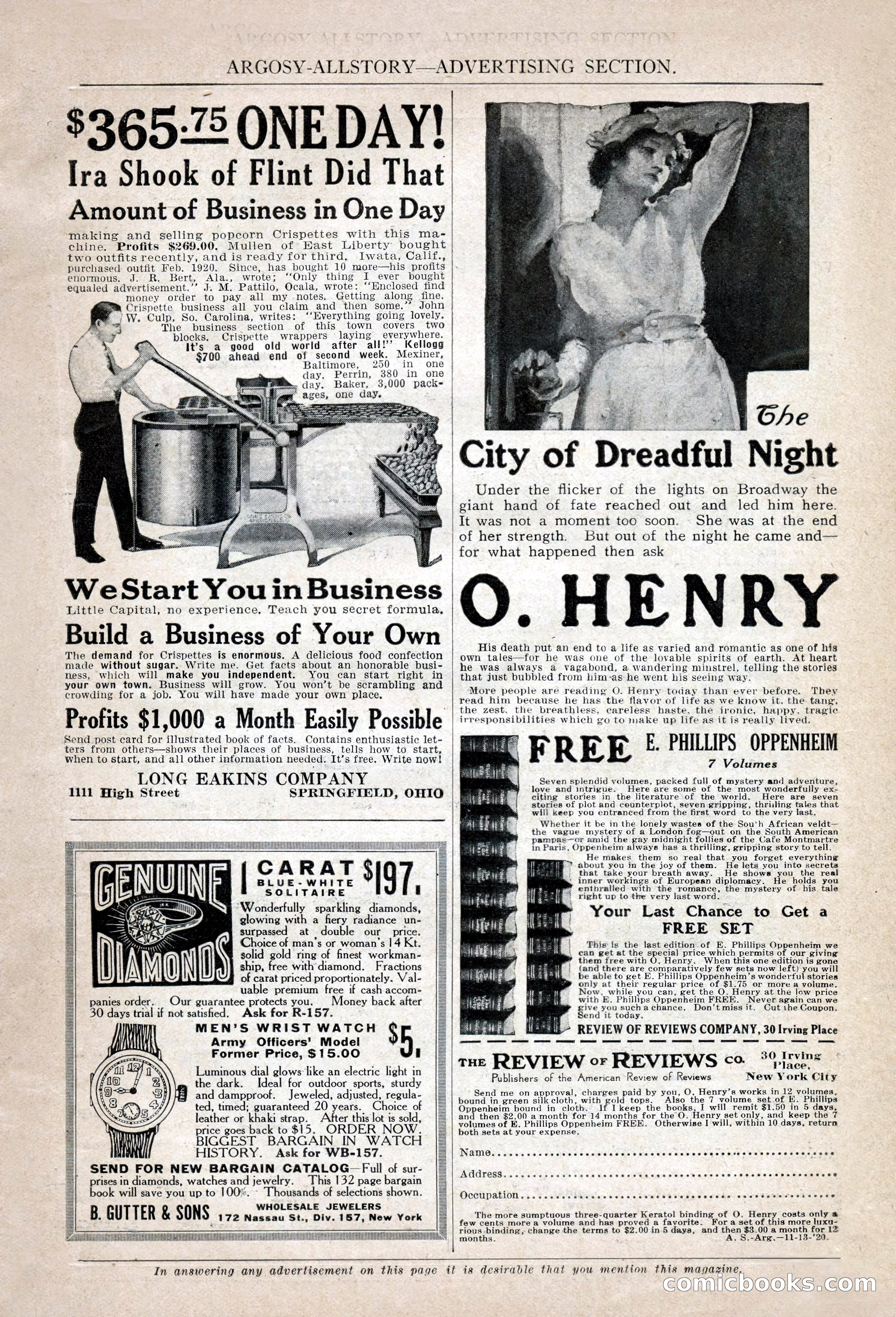 Argosy All-Story Weekly, November 13, 1920 — page 161 of 164