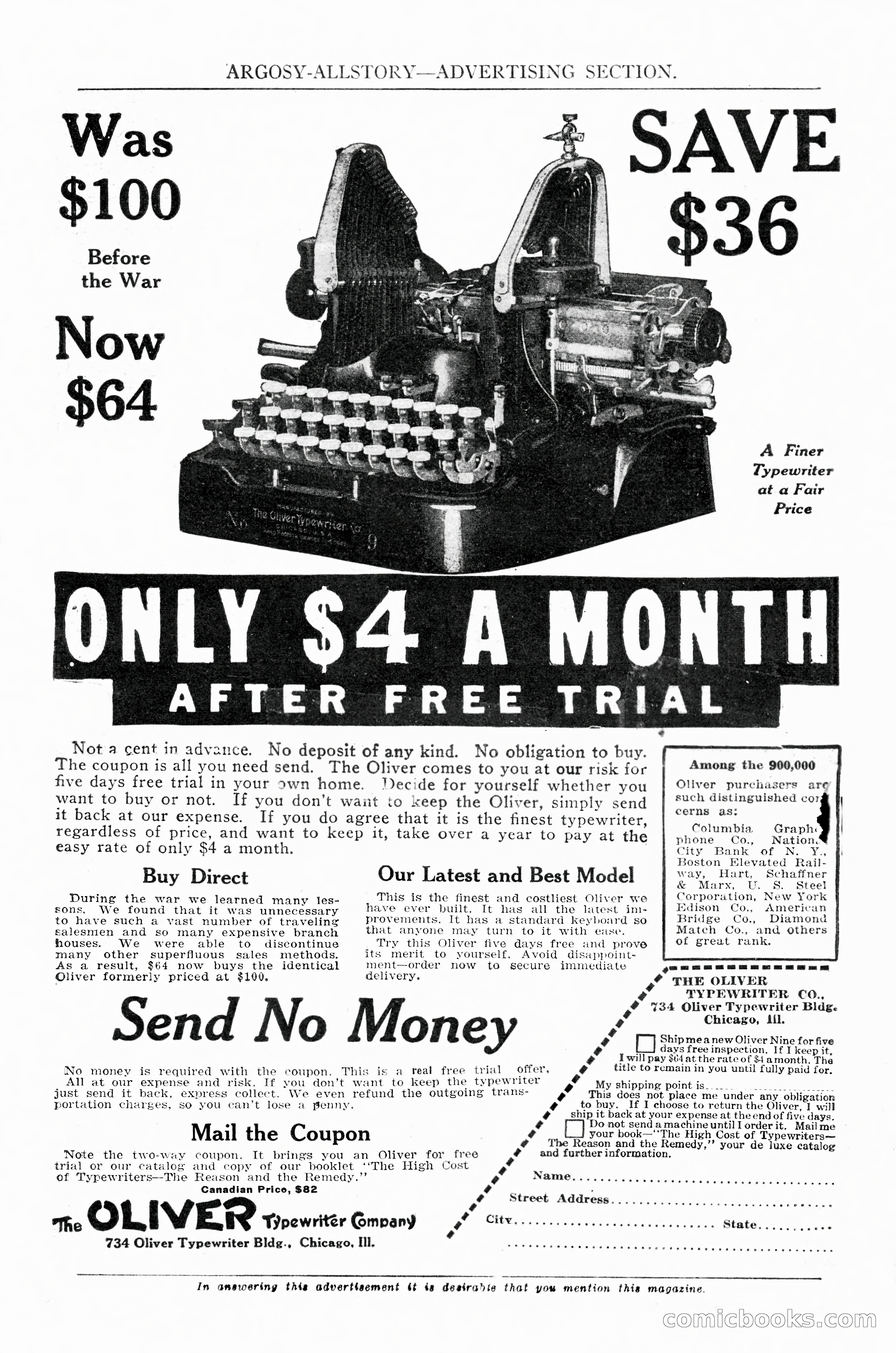 Argosy All-Story Weekly, April 16, 1921 — page 2 of 157