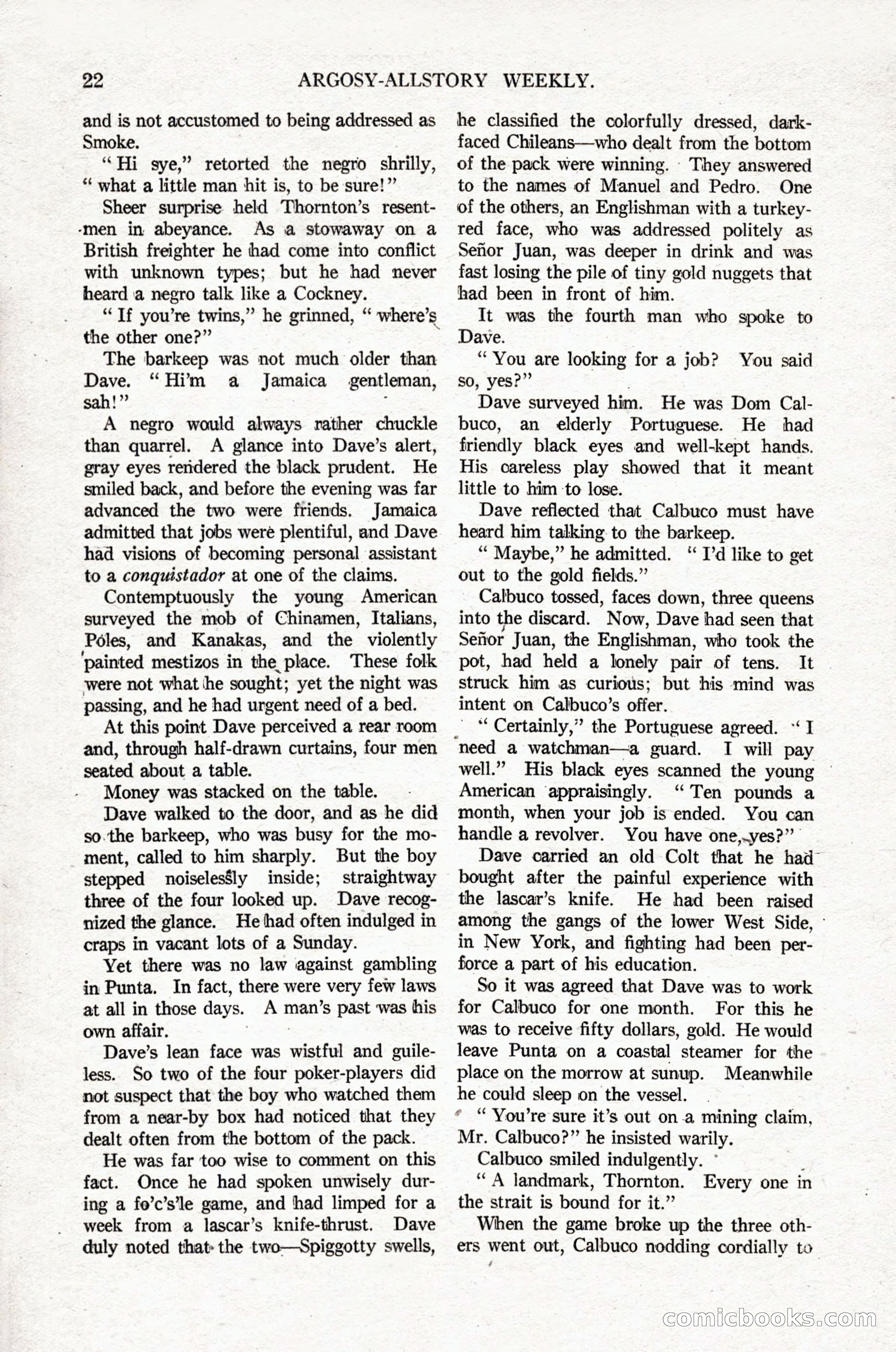 Argosy All-Story Weekly, April 16, 1921 — page 31 of 157