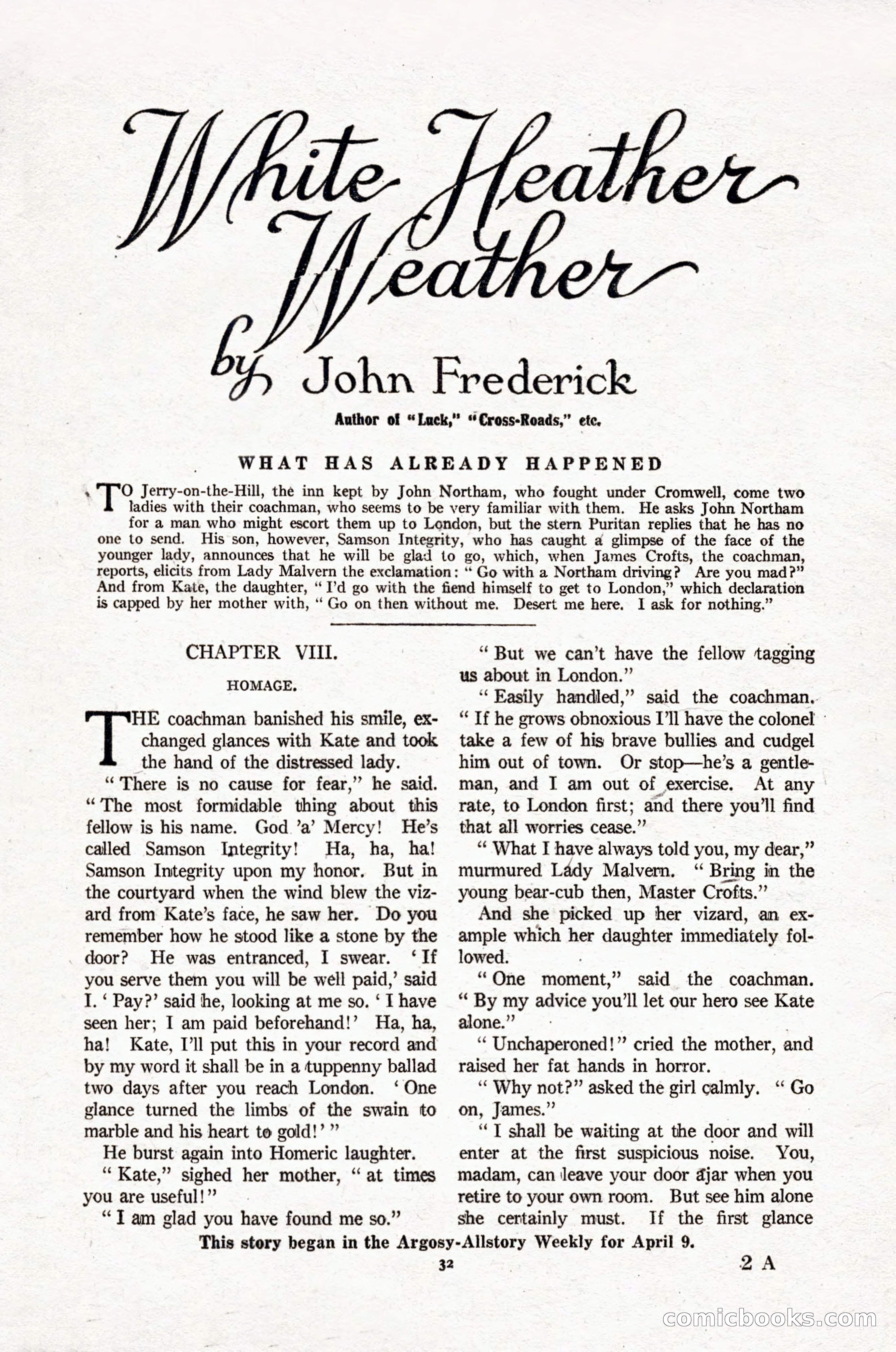 Argosy All-Story Weekly, April 16, 1921 — page 41 of 157