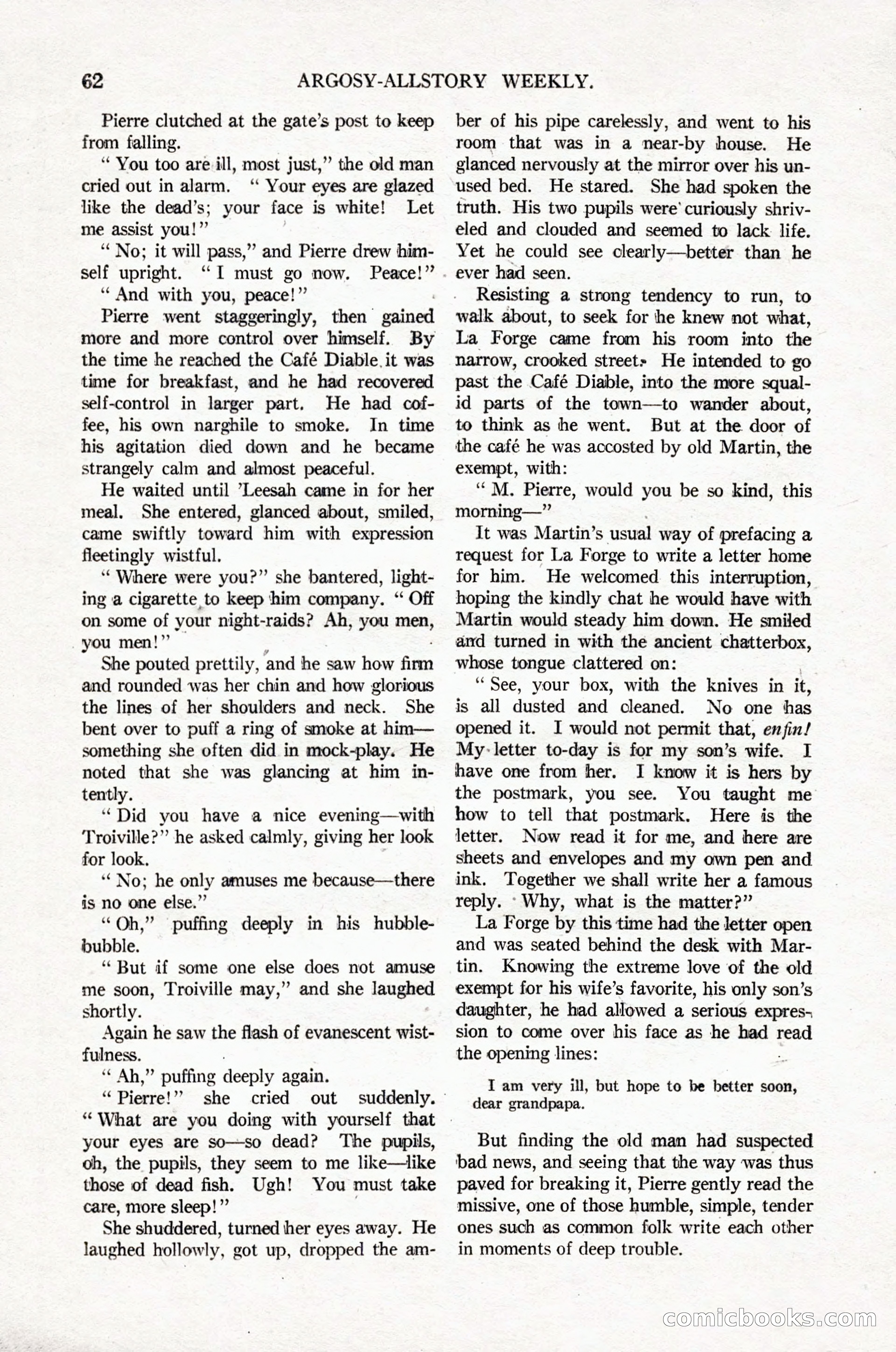 Argosy All-Story Weekly, April 16, 1921 — page 71 of 157