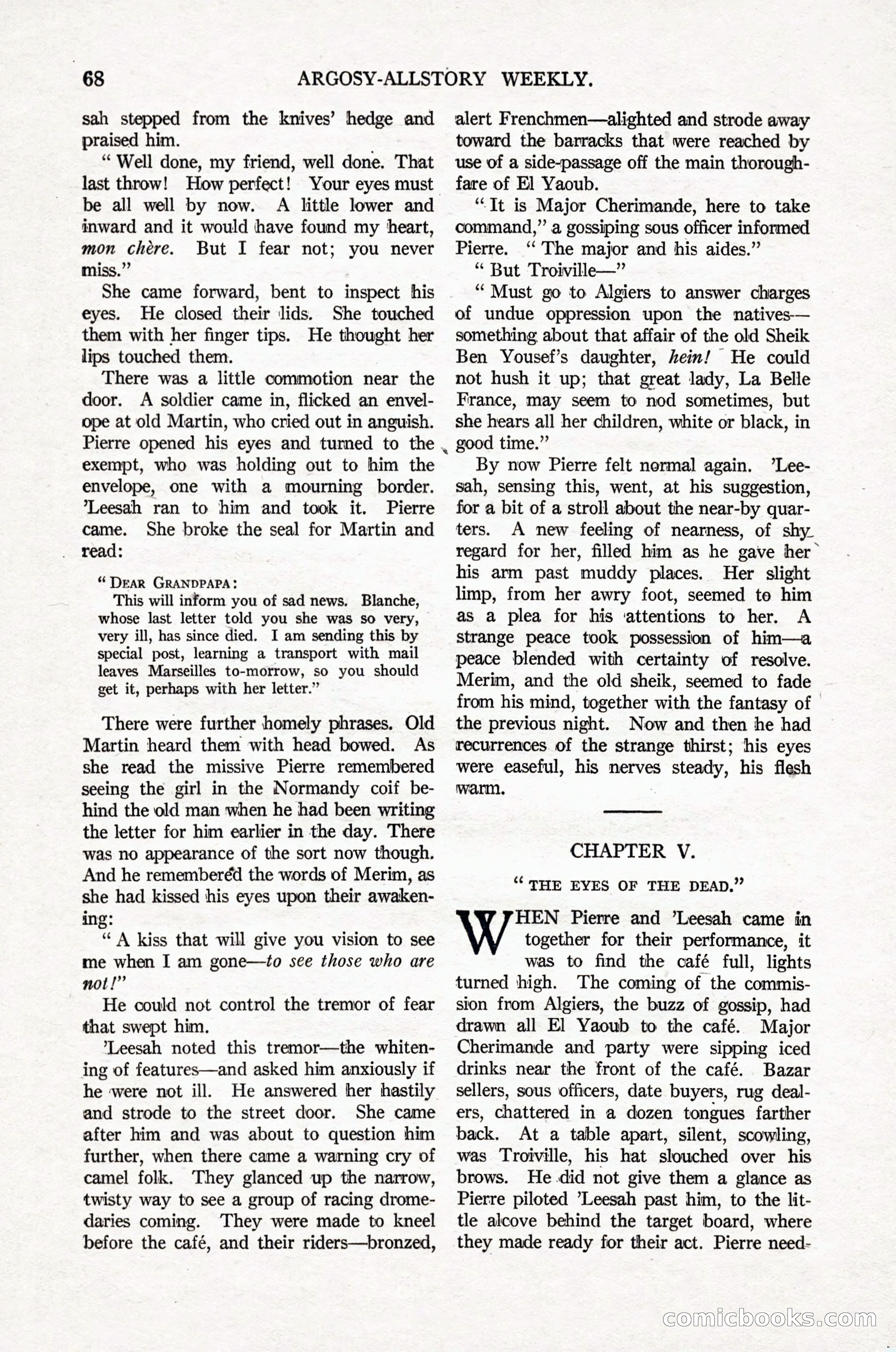 Argosy All-Story Weekly, April 16, 1921 — page 77 of 157