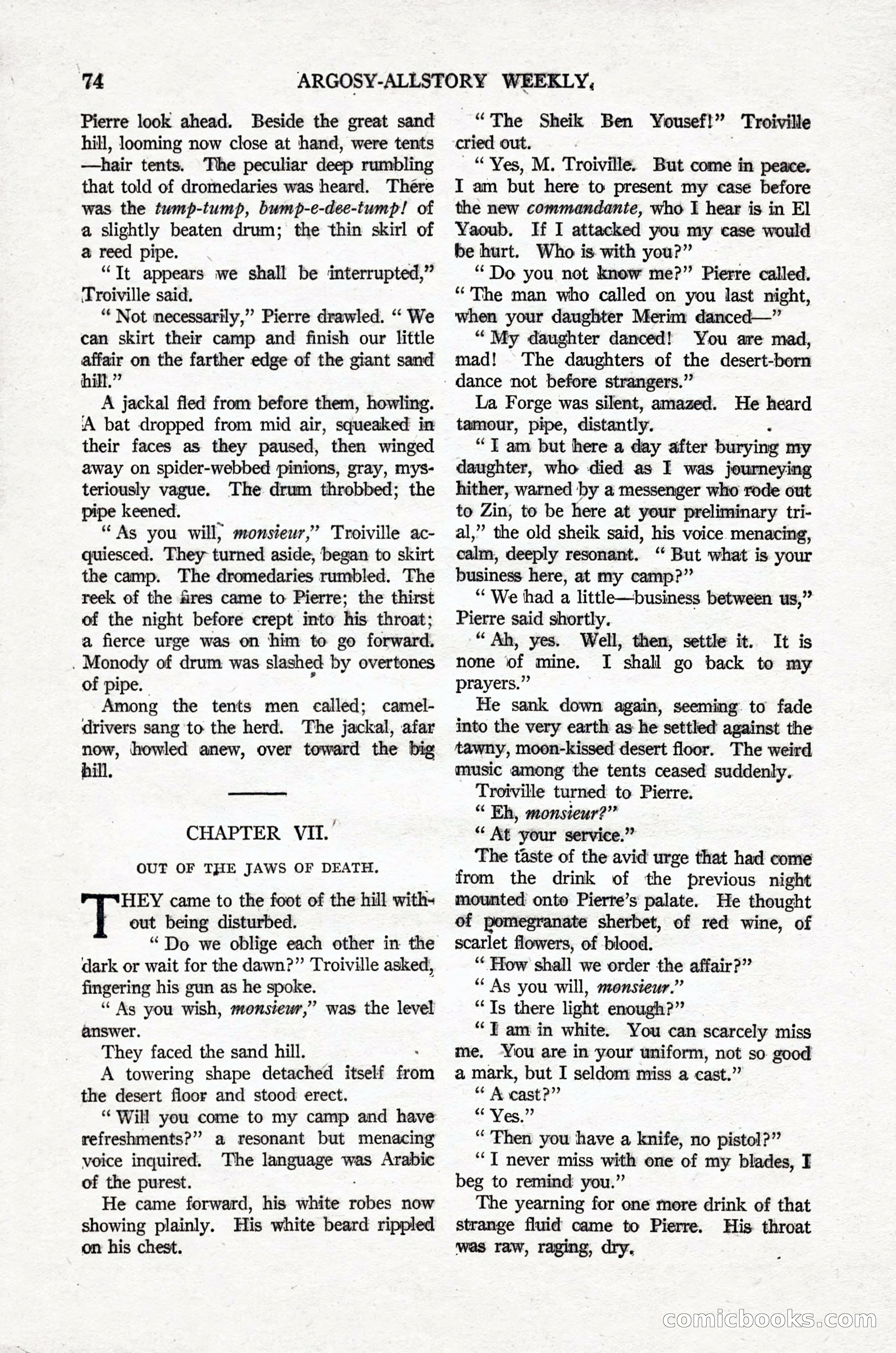 Argosy All-Story Weekly, April 16, 1921 — page 83 of 157