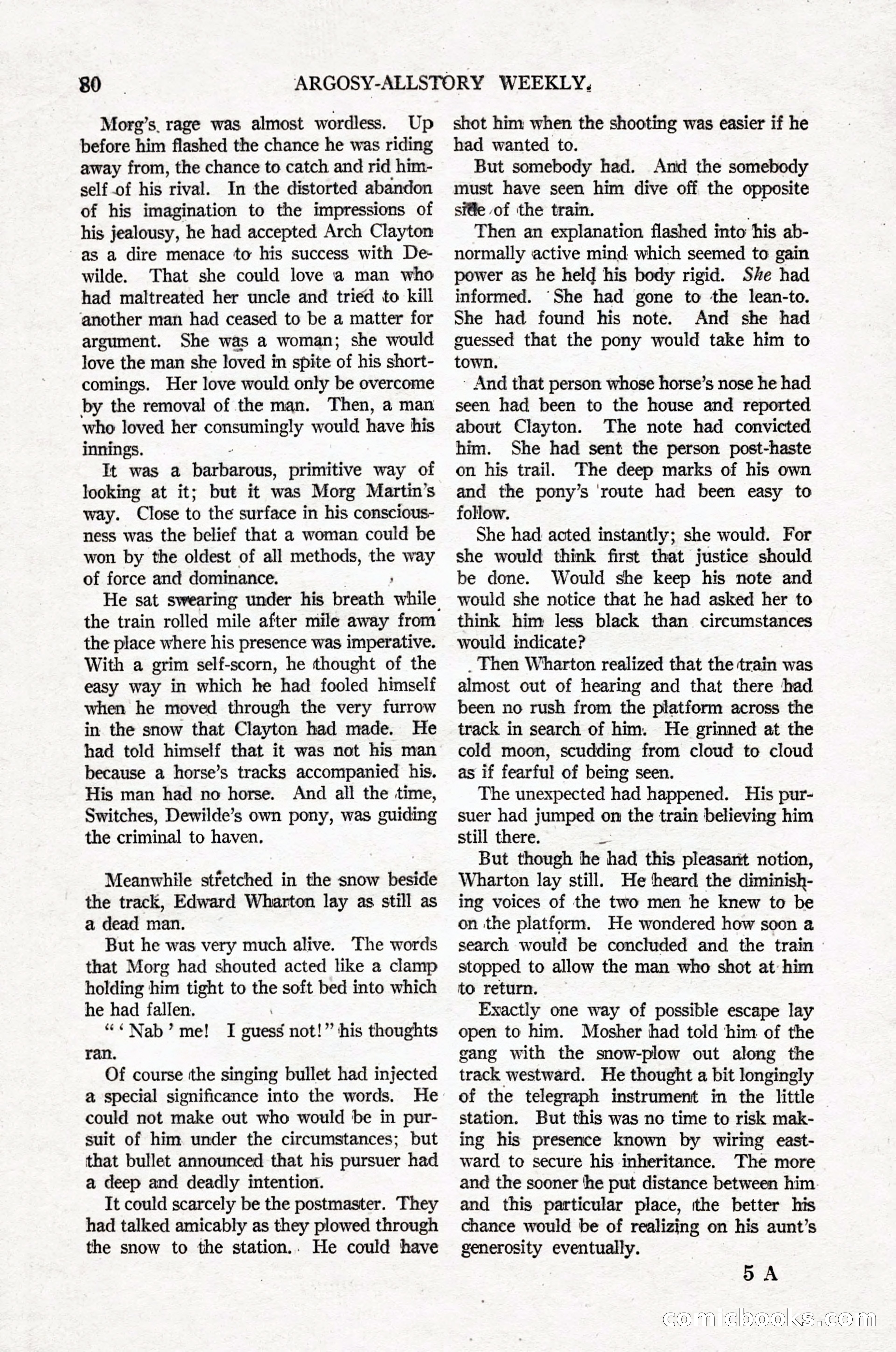 Argosy All-Story Weekly, April 16, 1921 — page 89 of 157