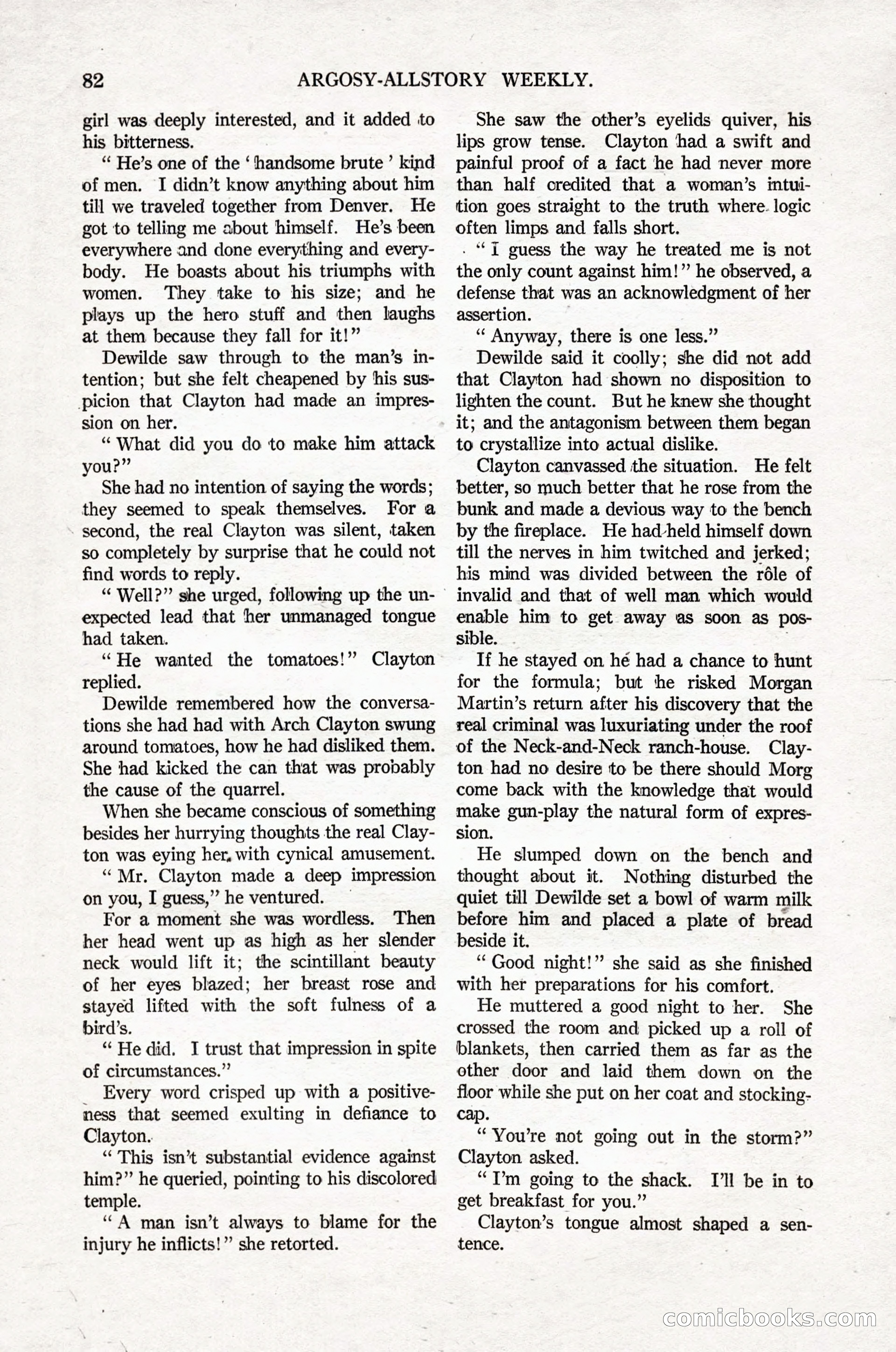 Argosy All-Story Weekly, April 16, 1921 — page 91 of 157