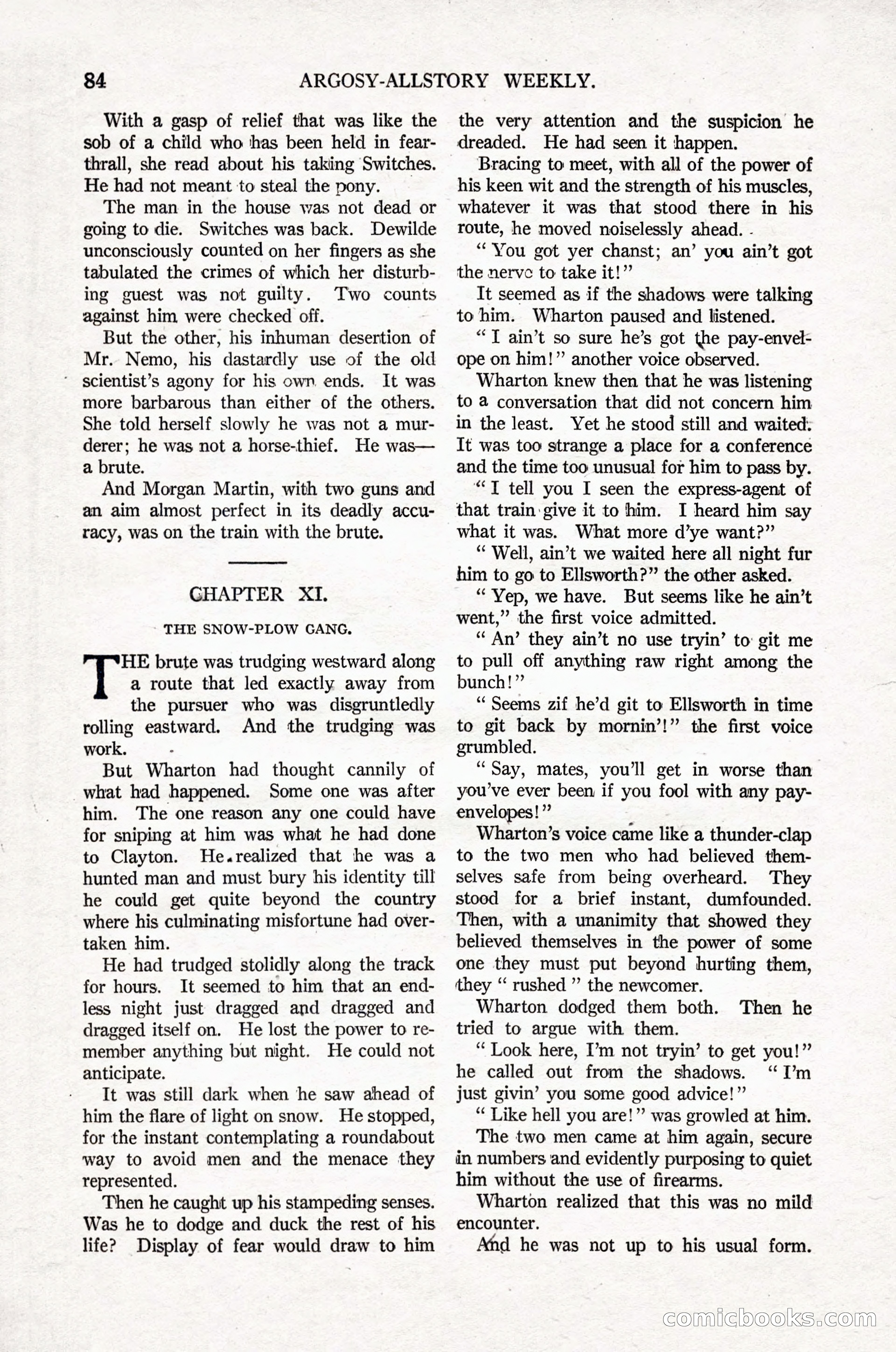 Argosy All-Story Weekly, April 16, 1921 — page 93 of 157