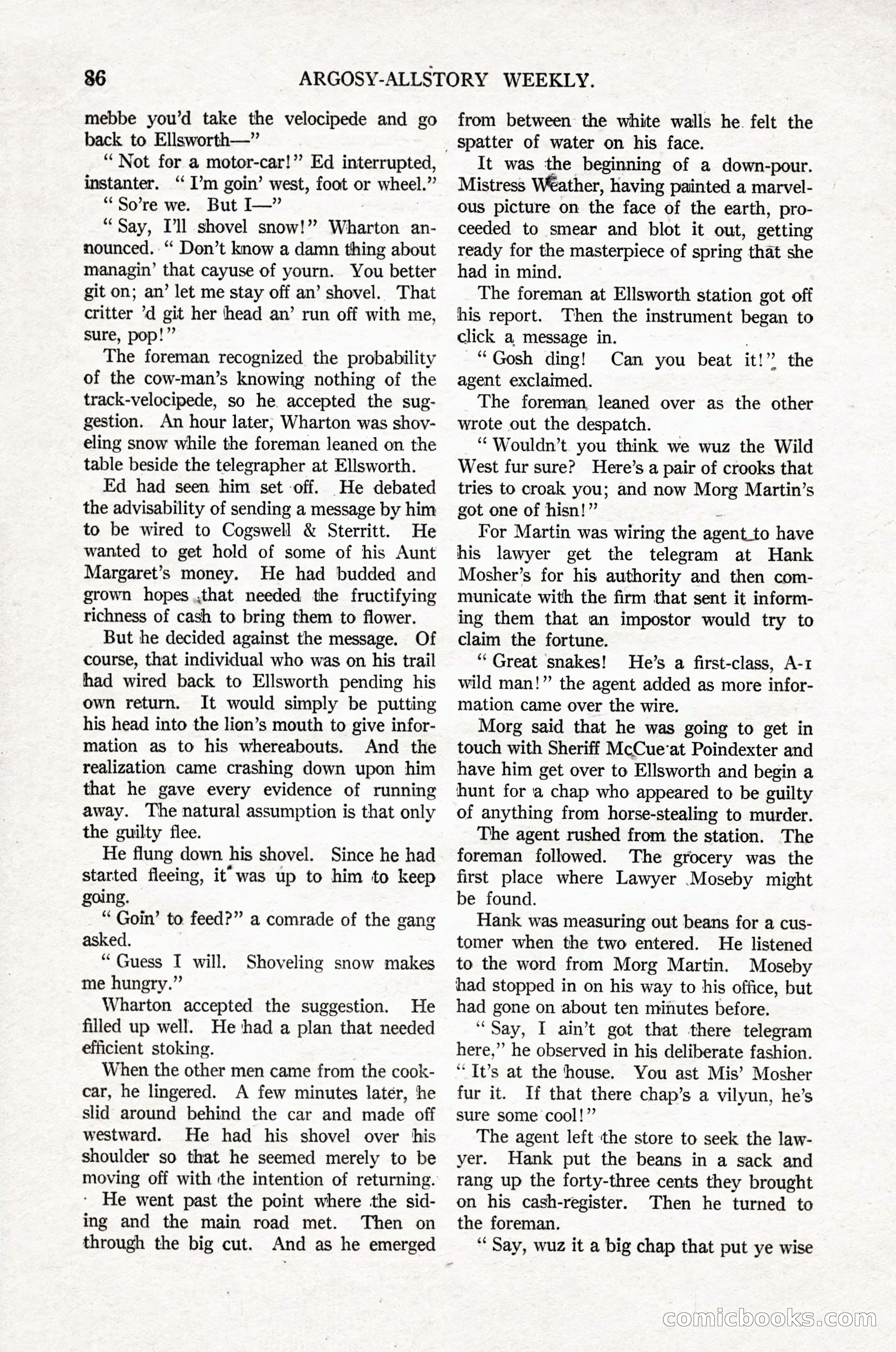 Argosy All-Story Weekly, April 16, 1921 — page 95 of 157