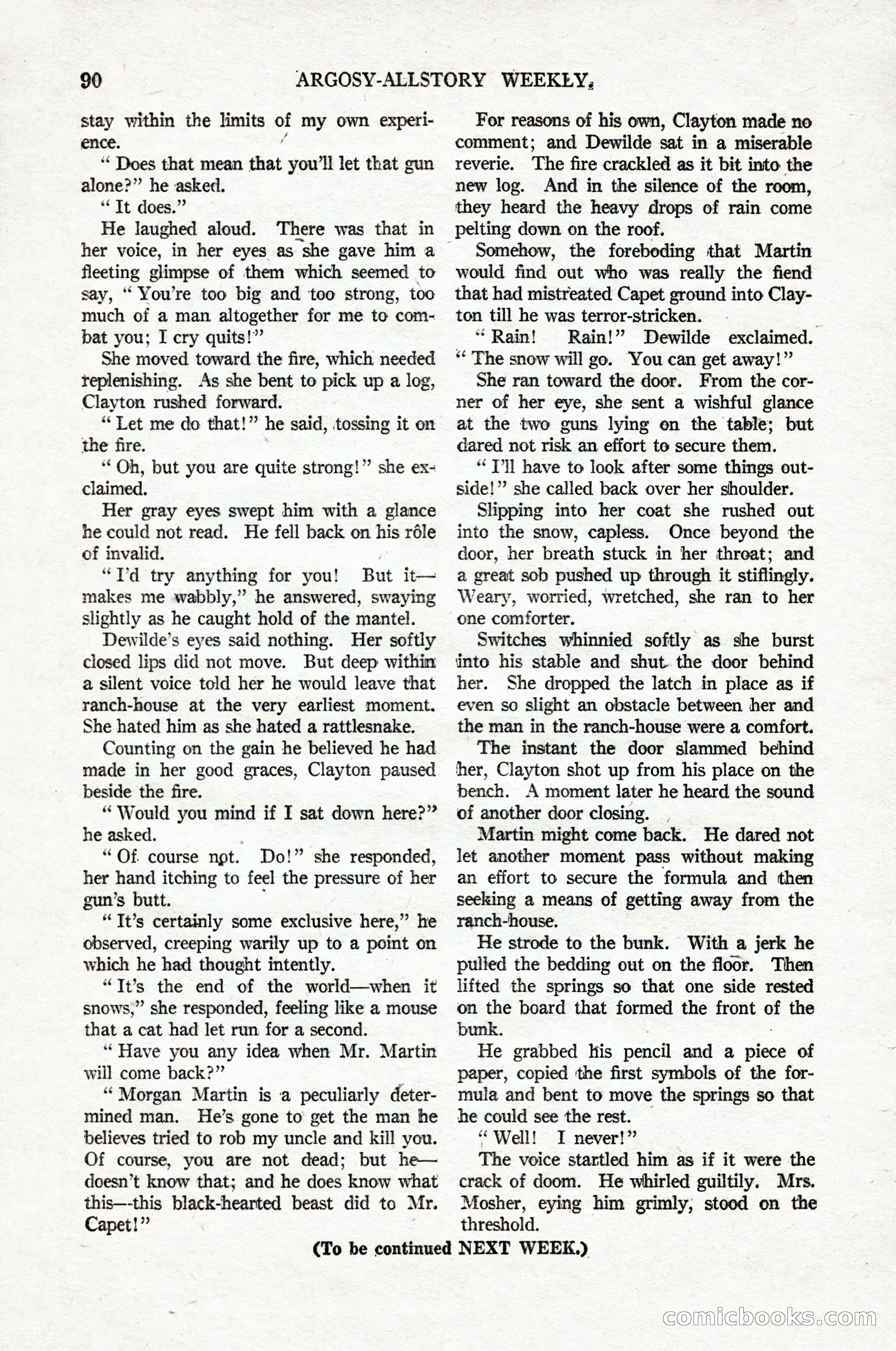 Argosy All-Story Weekly, April 16, 1921 — page 99 of 157