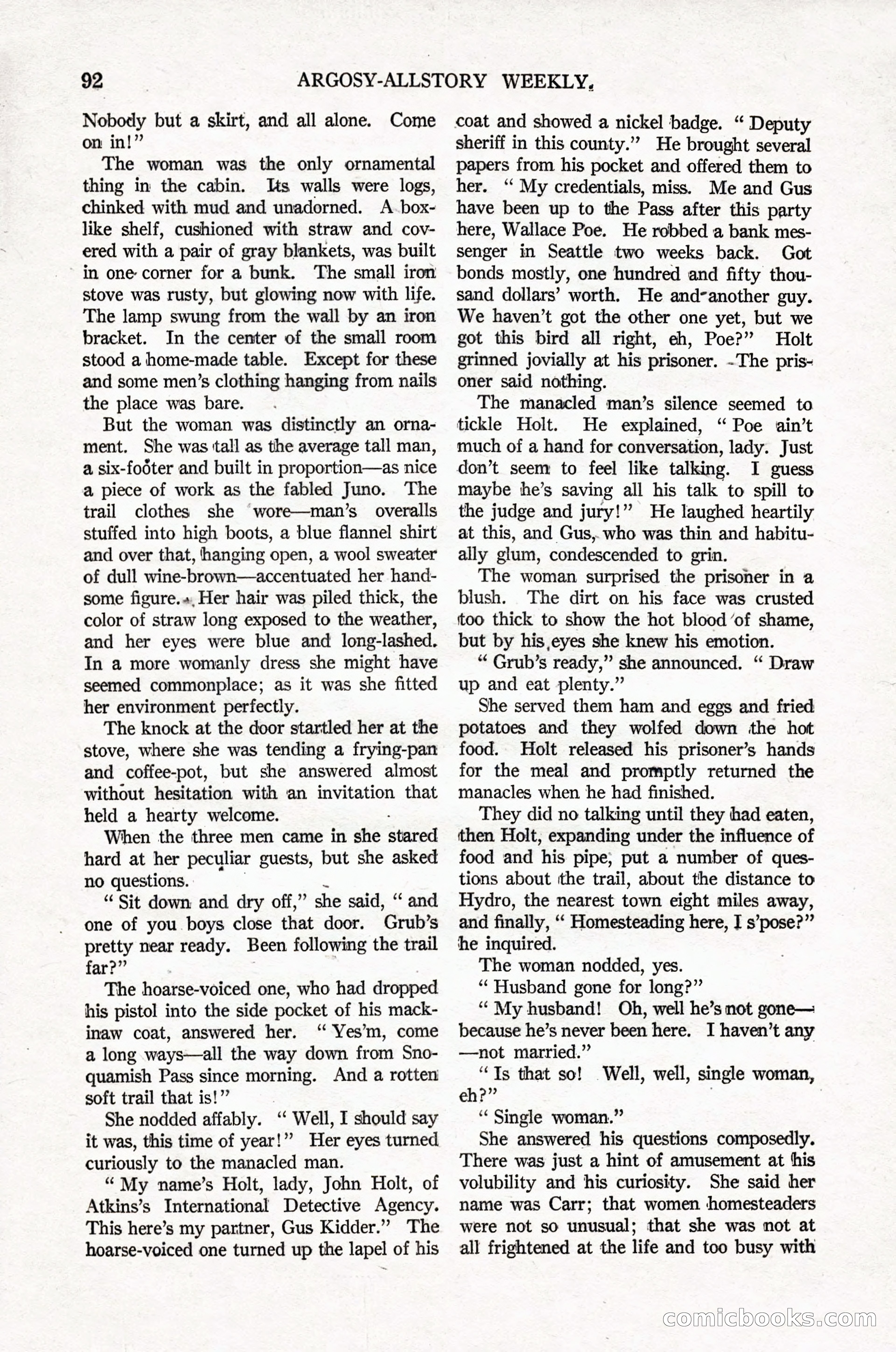 Argosy All-Story Weekly, April 16, 1921 — page 101 of 157