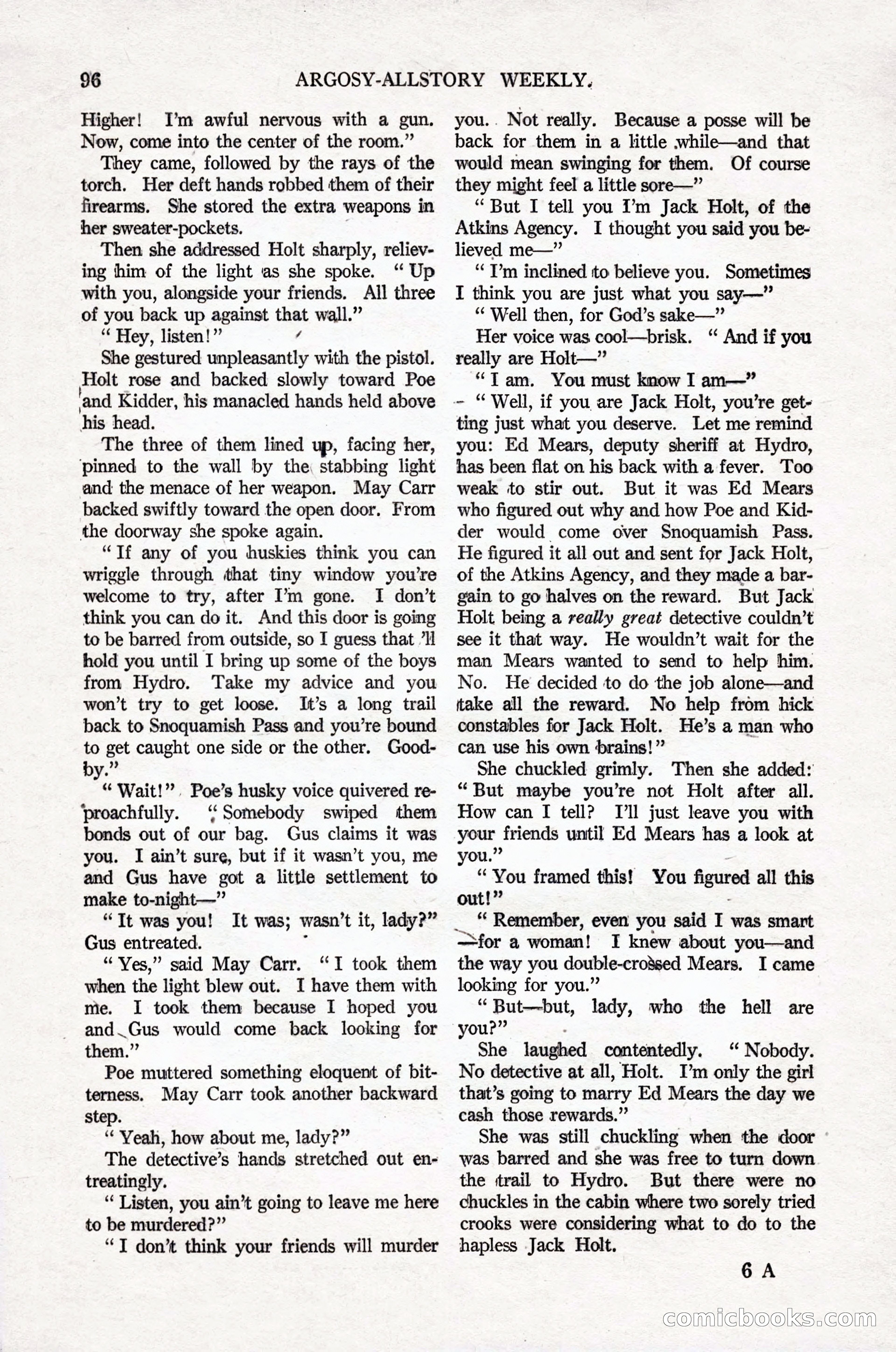 Argosy All-Story Weekly, April 16, 1921 — page 105 of 157