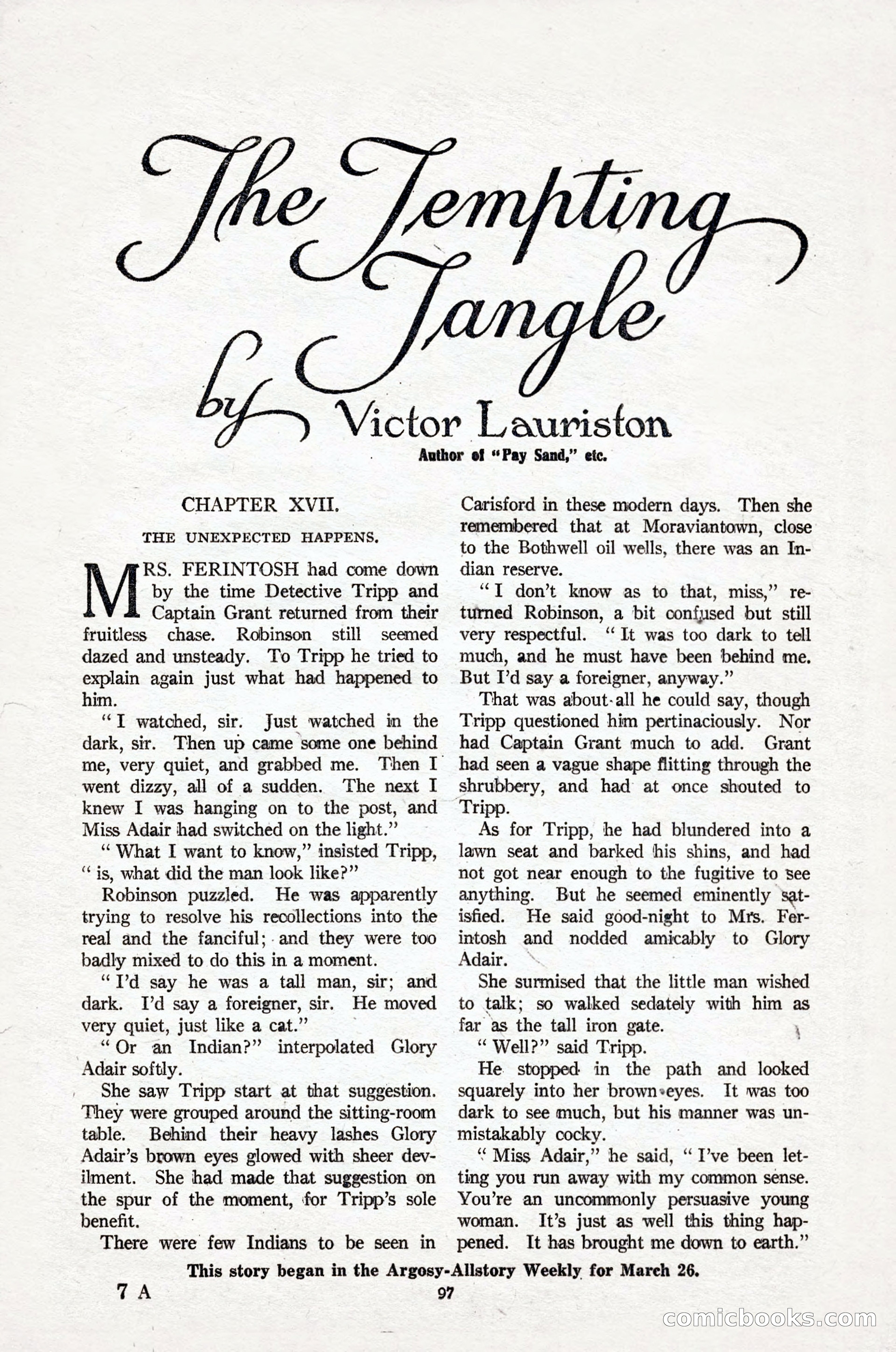 Argosy All-Story Weekly, April 16, 1921 — page 106 of 157
